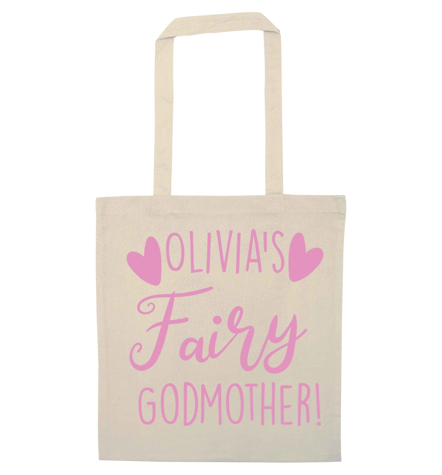 Personalised fairy Godmother natural tote bag