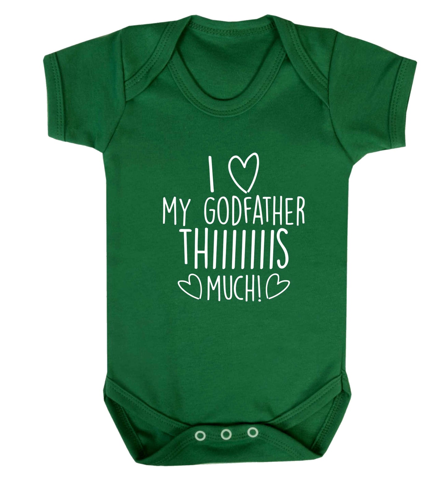 I love my Godfather this much baby vest green 18-24 months