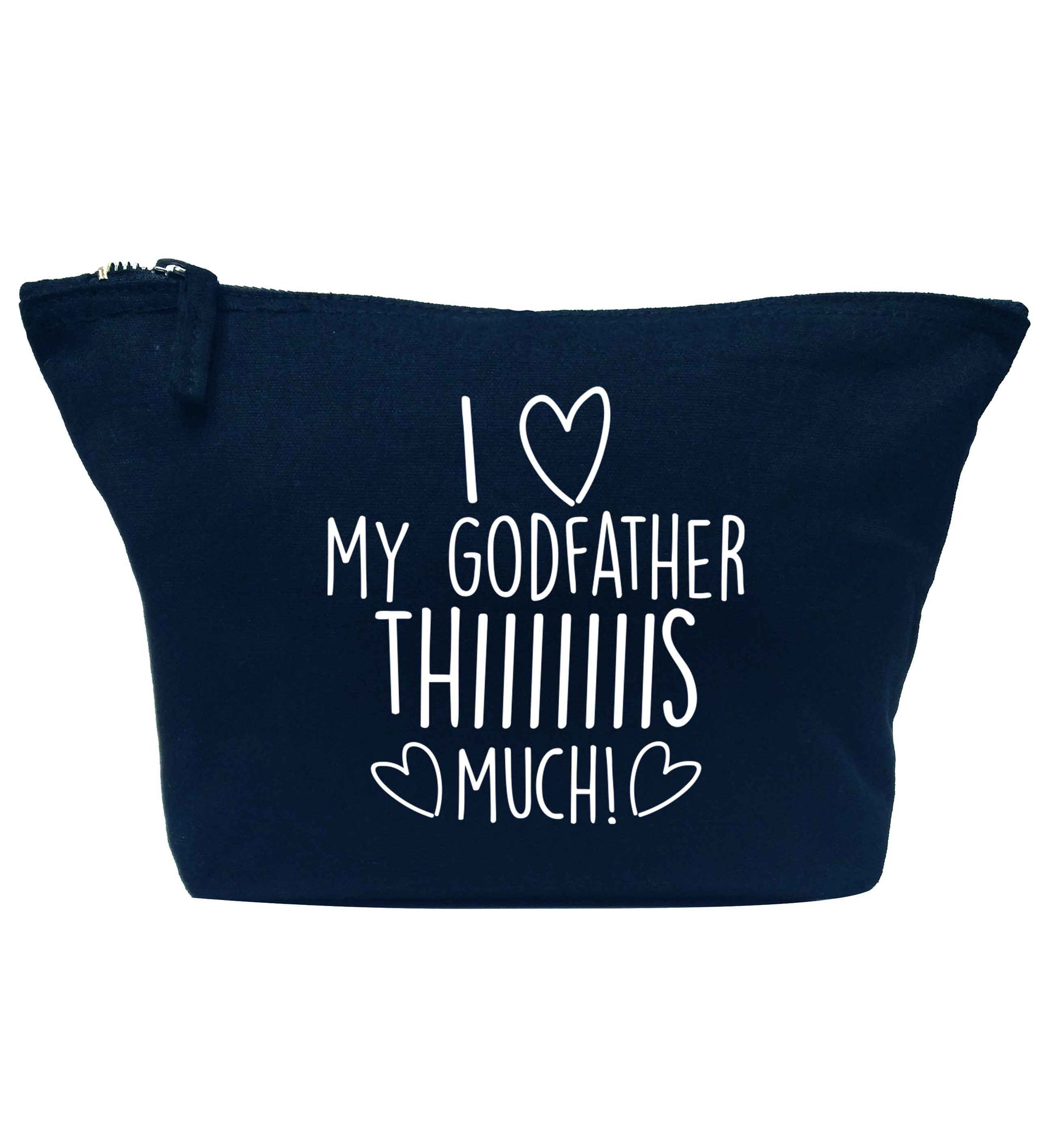 I love my Godfather this much navy makeup bag