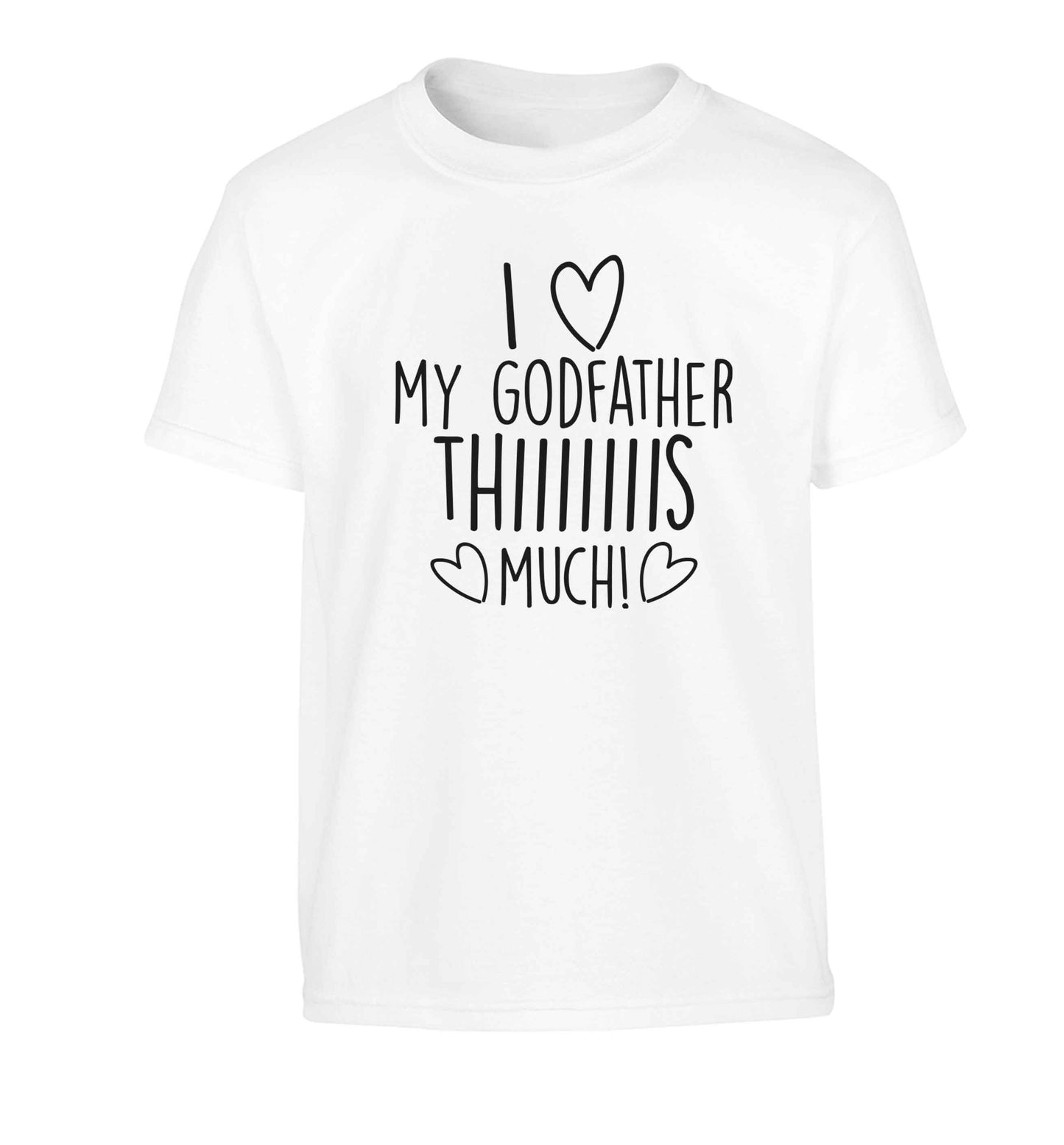 I love my Godfather this much Children's white Tshirt 12-13 Years