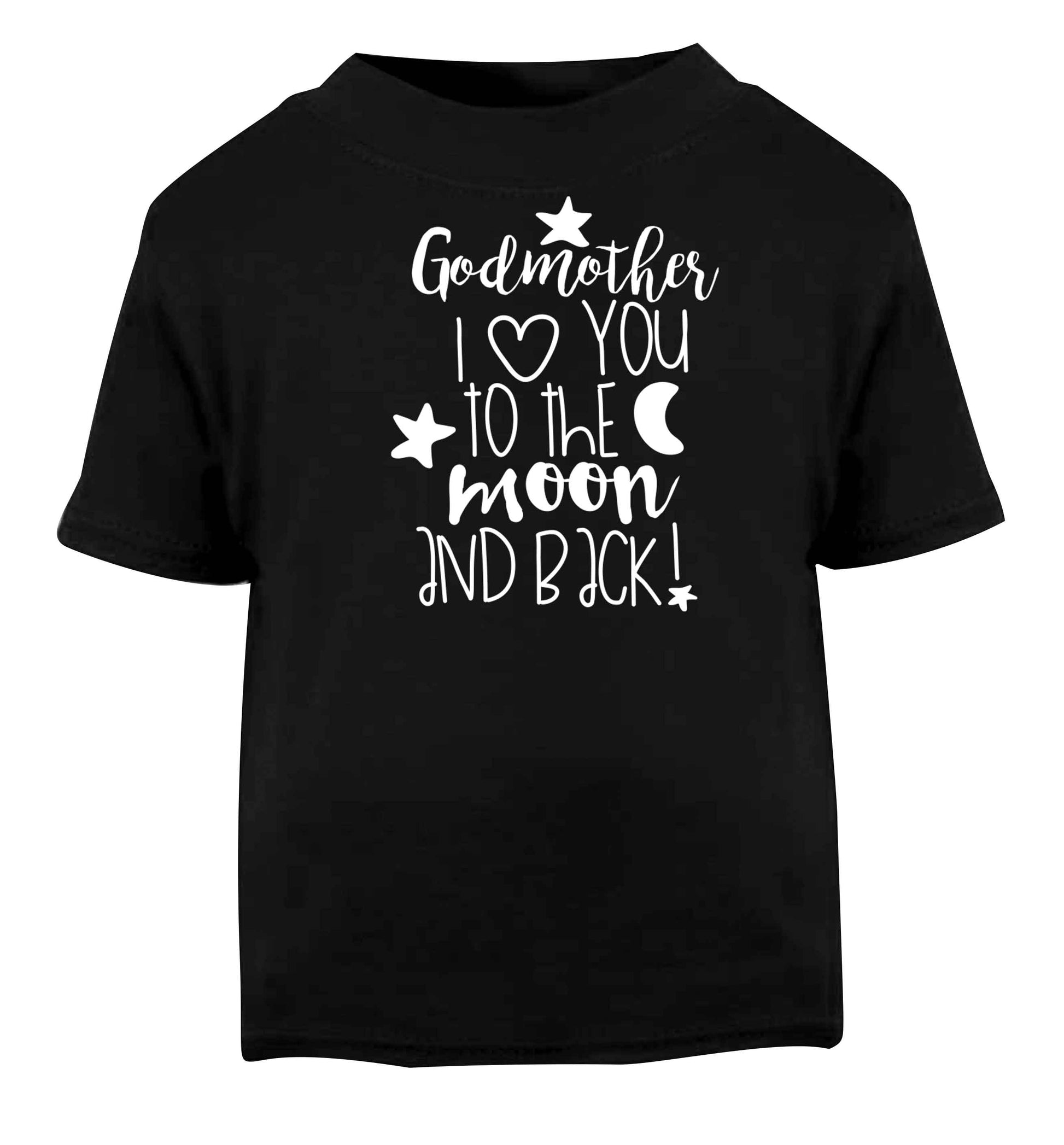 Godmother I love you to the moon and back Black baby toddler Tshirt 2 years