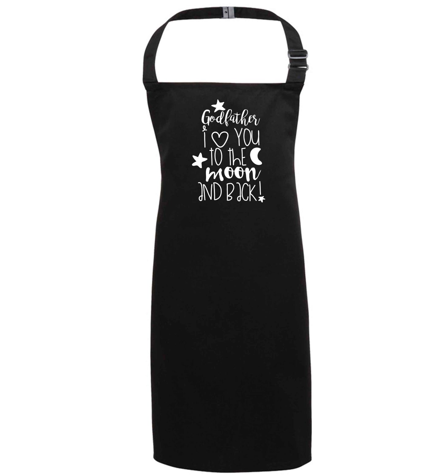 Godfather I love you to the moon and back black apron 7-10 years