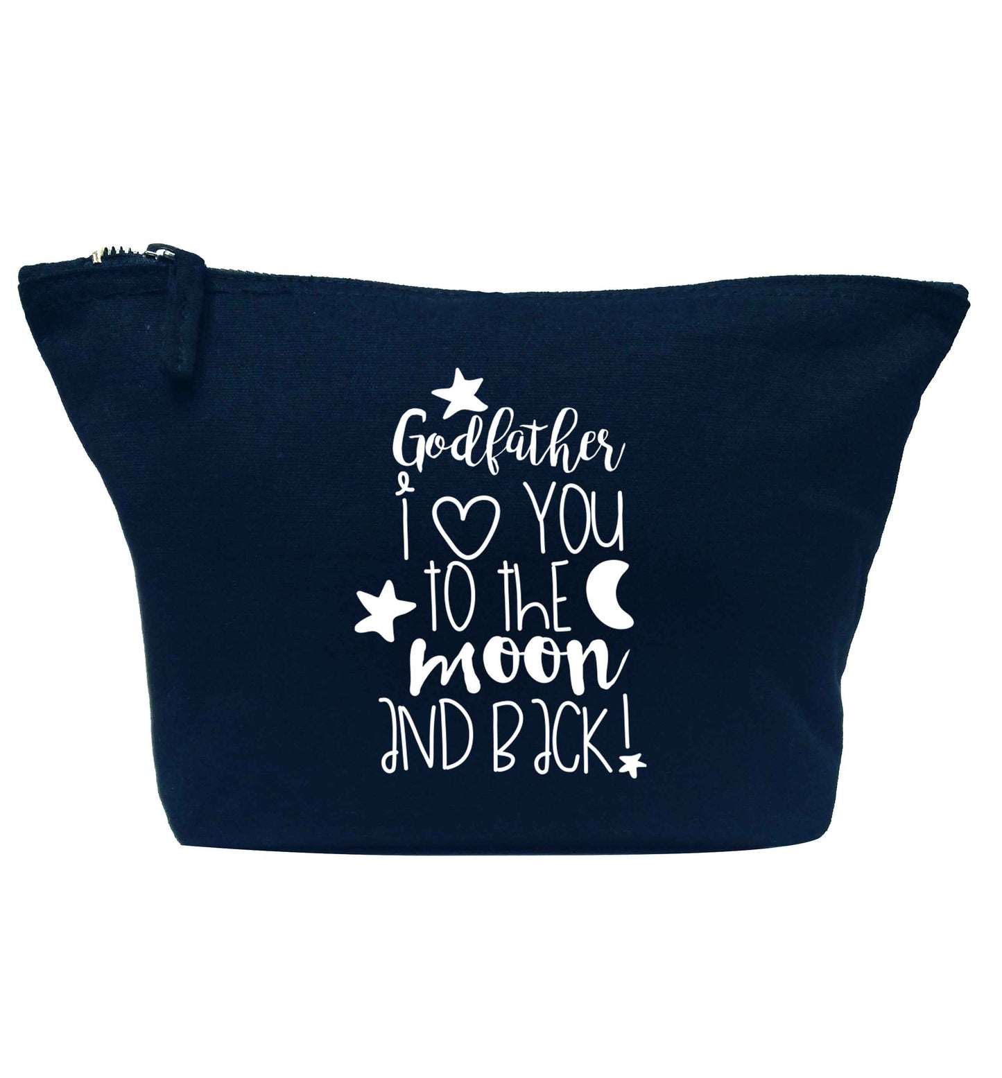 Godfather I love you to the moon and back navy makeup bag