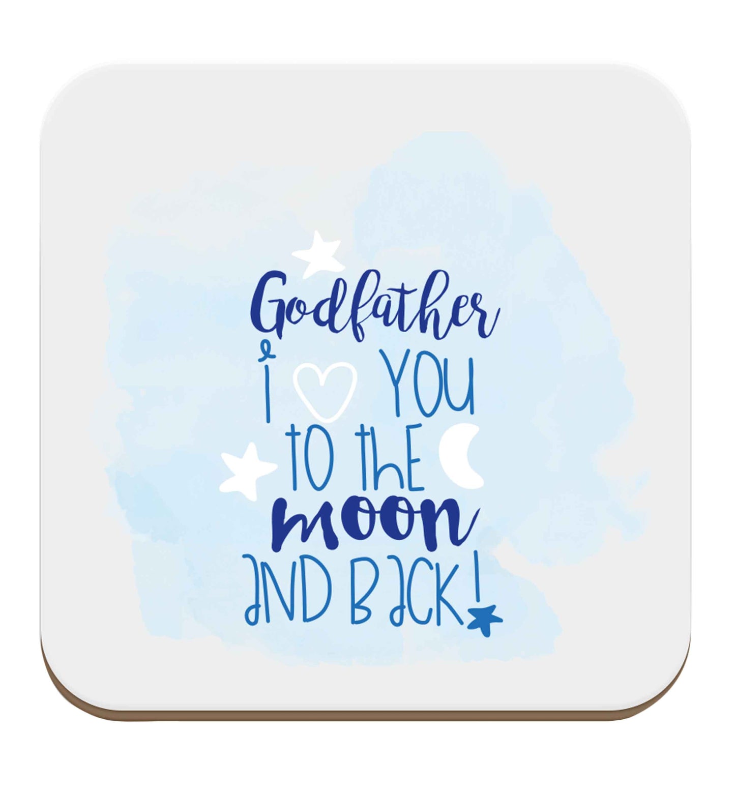 Godfather I love you to the moon and back set of four coasters