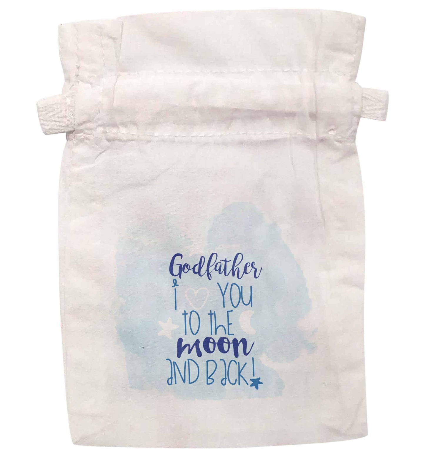 Godfather I love you to the moon and back | XS - L | Pouch / Drawstring bag / Sack | Organic Cotton | Bulk discounts available!