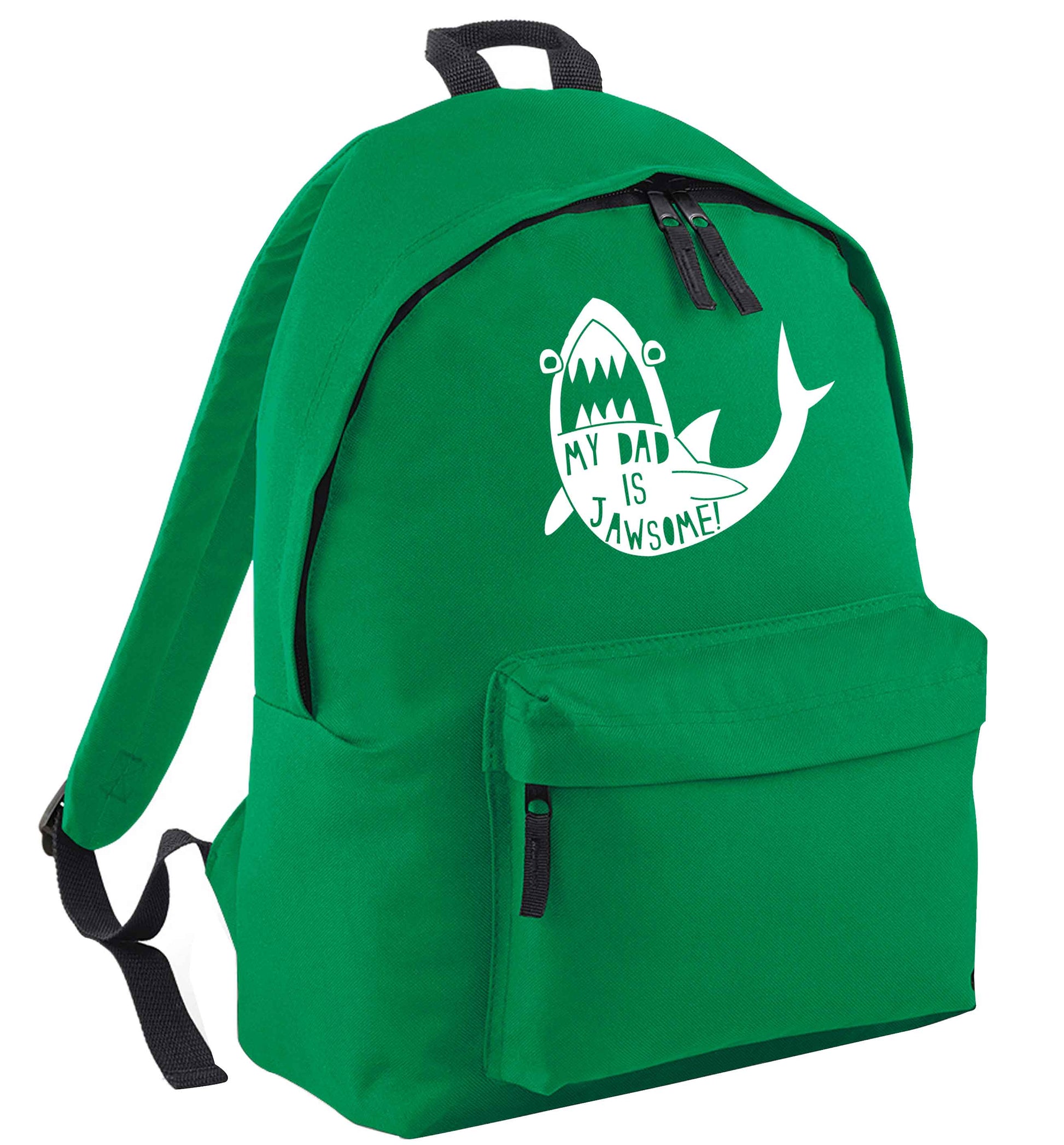 My Dad is jawsome green adults backpack