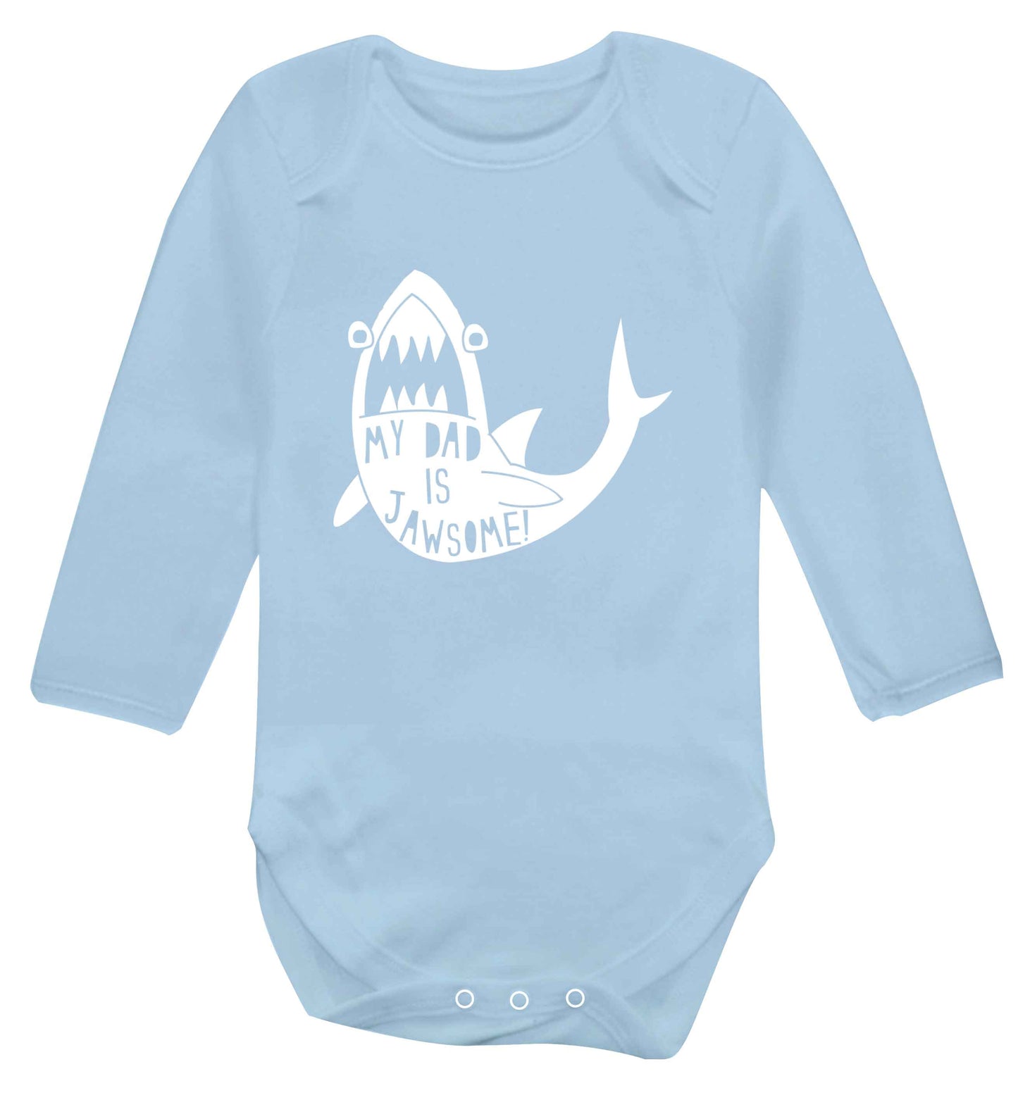 My Dad is jawsome baby vest long sleeved pale blue 6-12 months