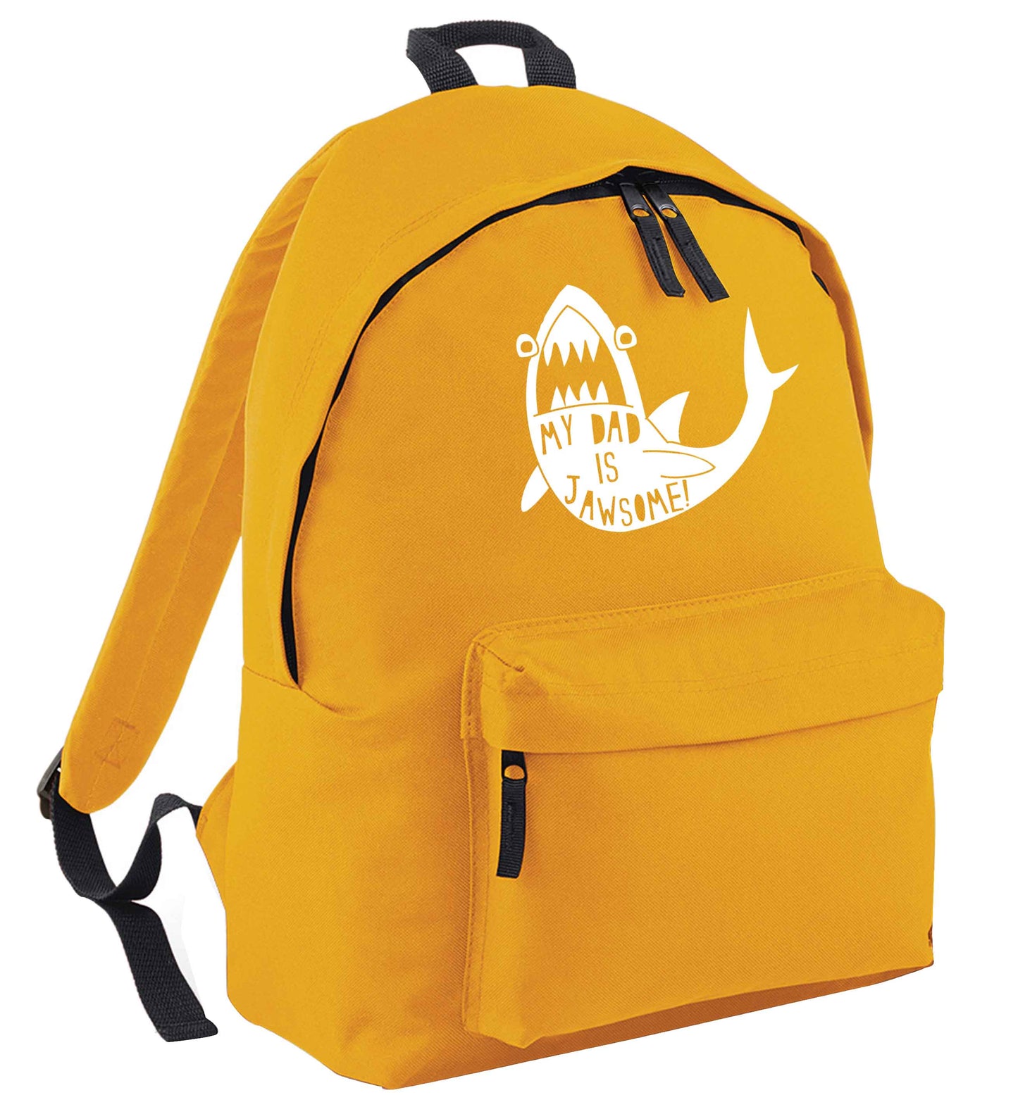 My Dad is jawsome mustard adults backpack