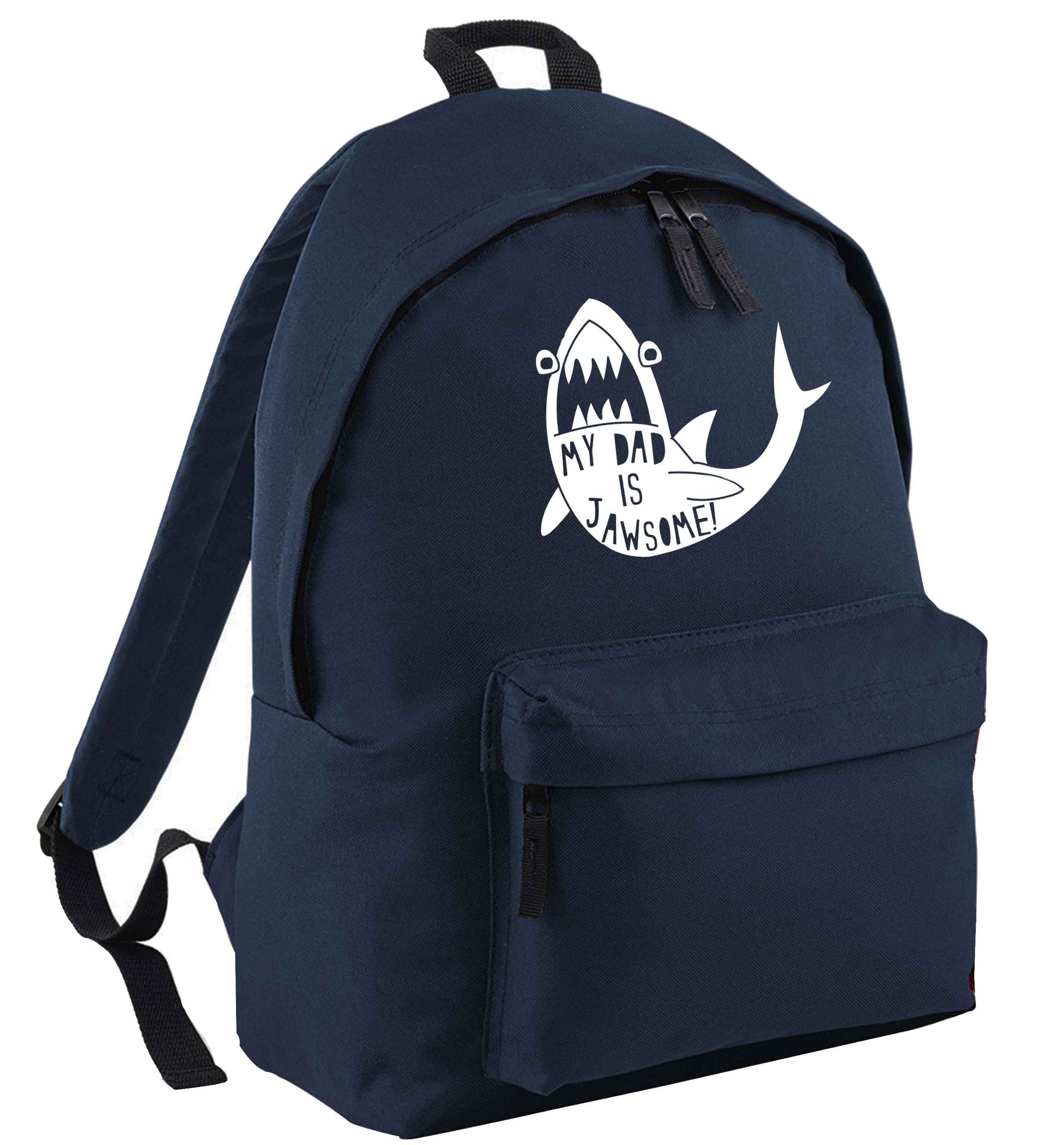My Dad is jawsome navy adults backpack