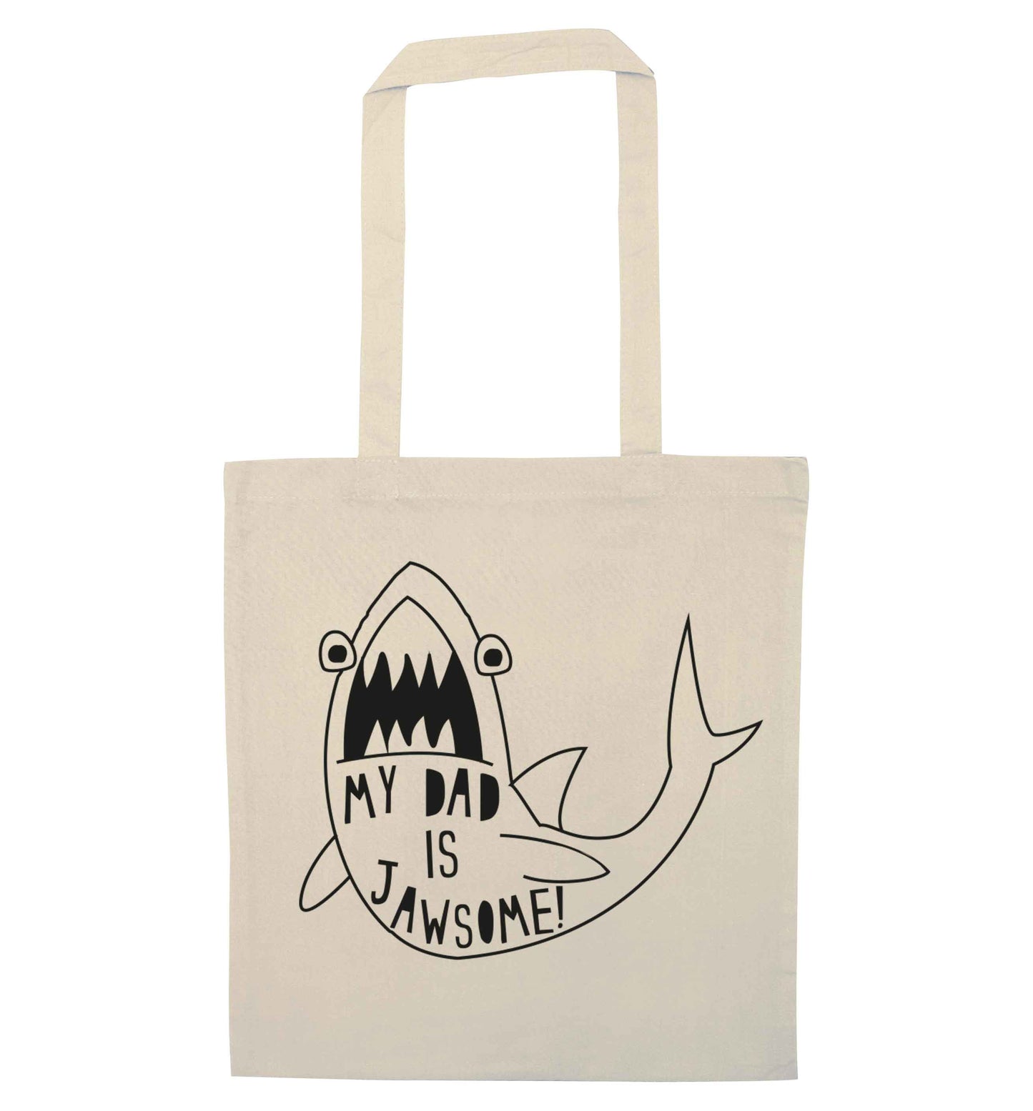 My Dad is jawsome natural tote bag