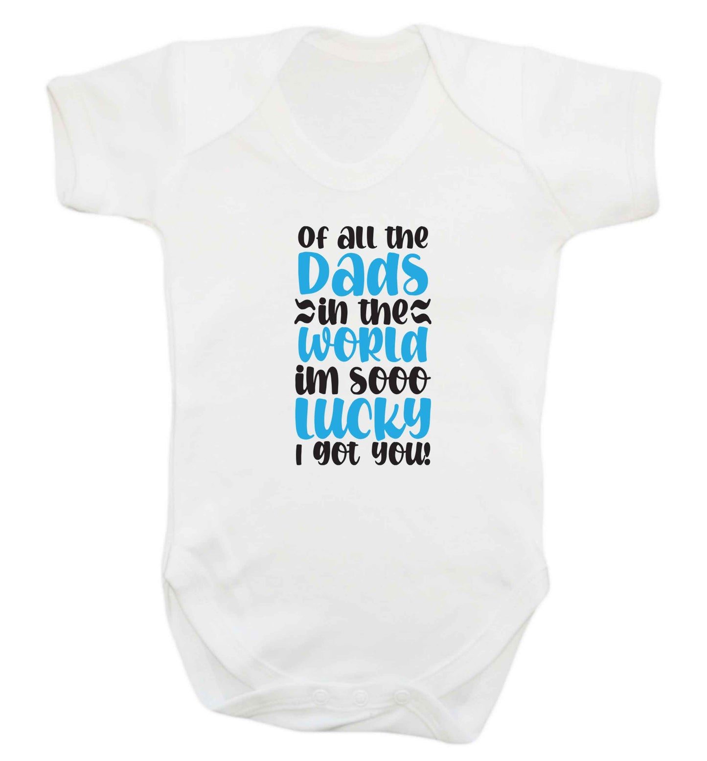 I'm as lucky as can be the worlds greatest dad belongs to me! baby vest white 18-24 months