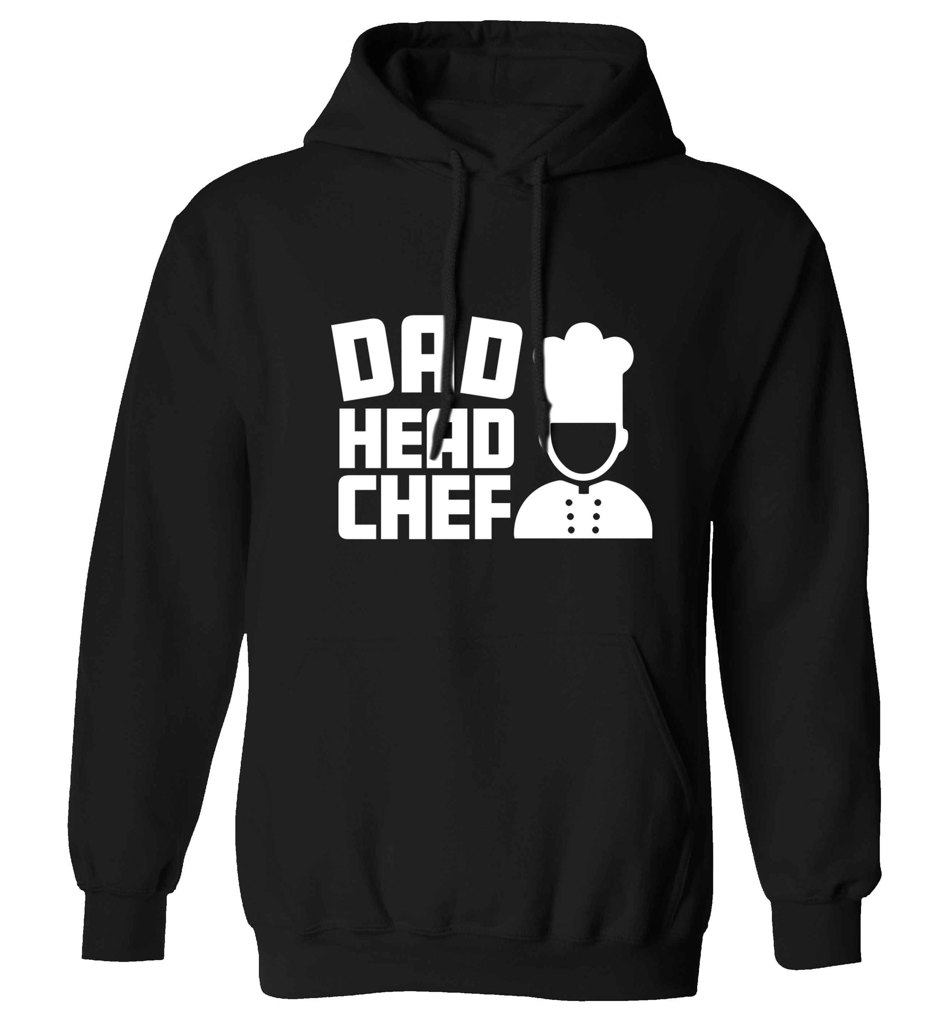 Dad head chef adults unisex black hoodie 2XL