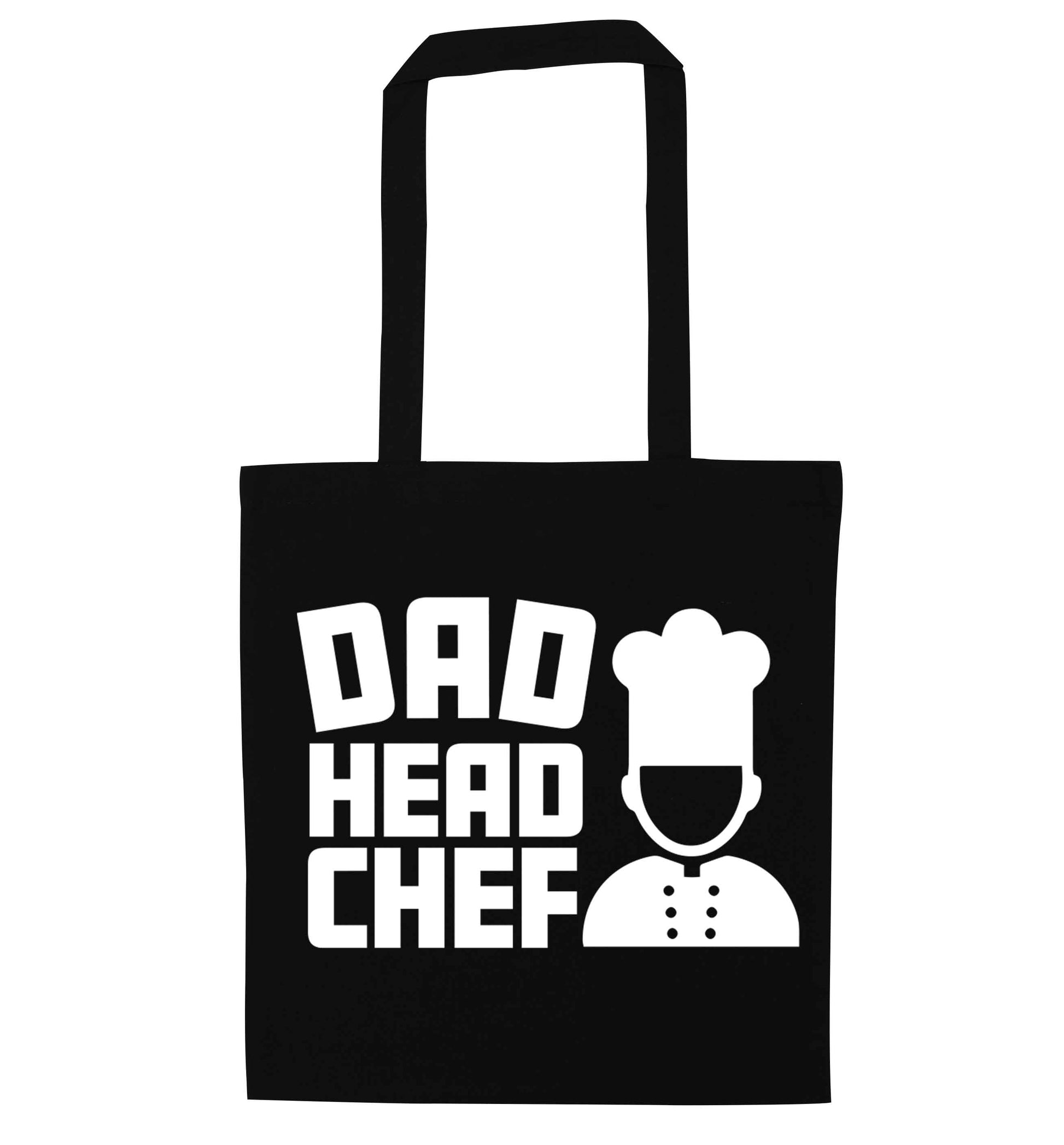 Dad head chef black tote bag