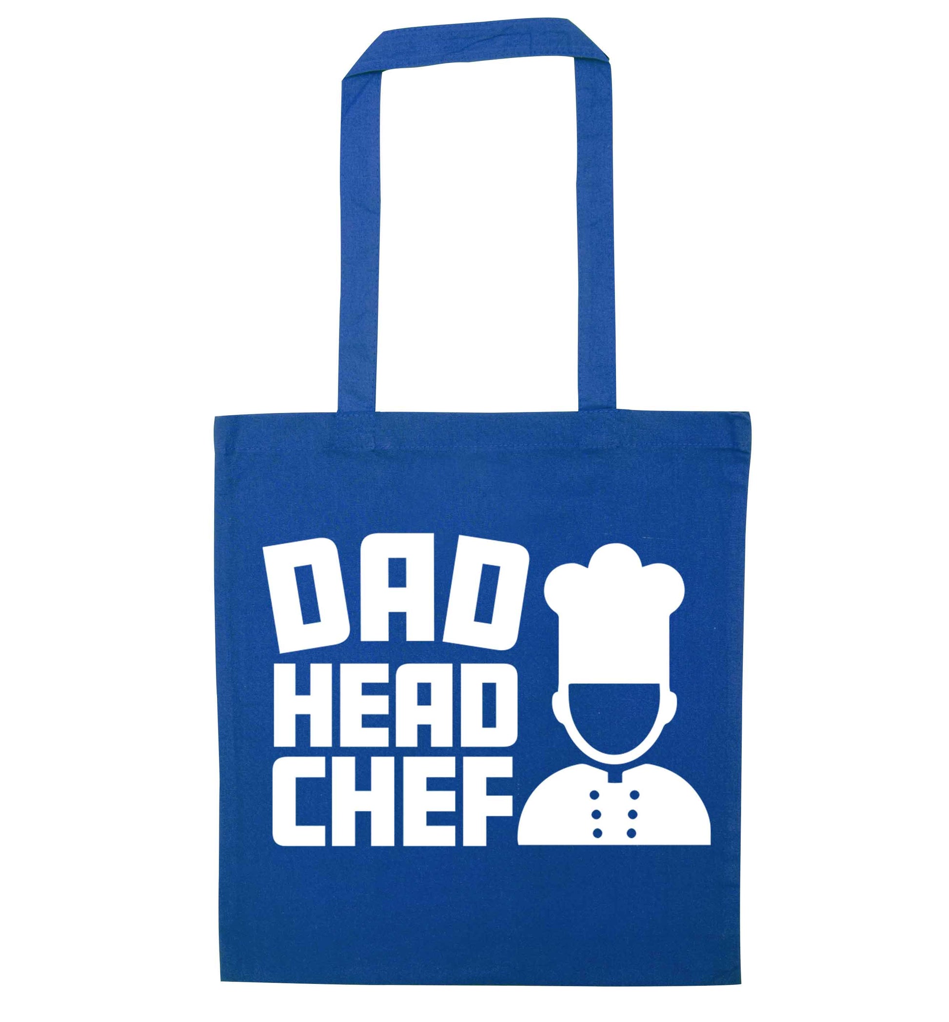 Dad head chef blue tote bag