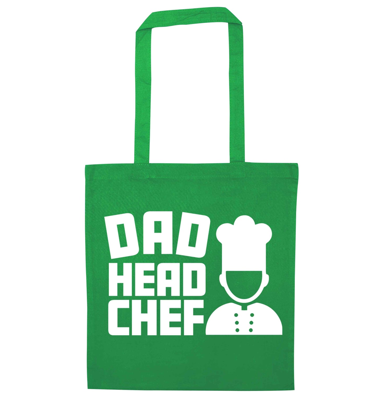 Dad head chef green tote bag
