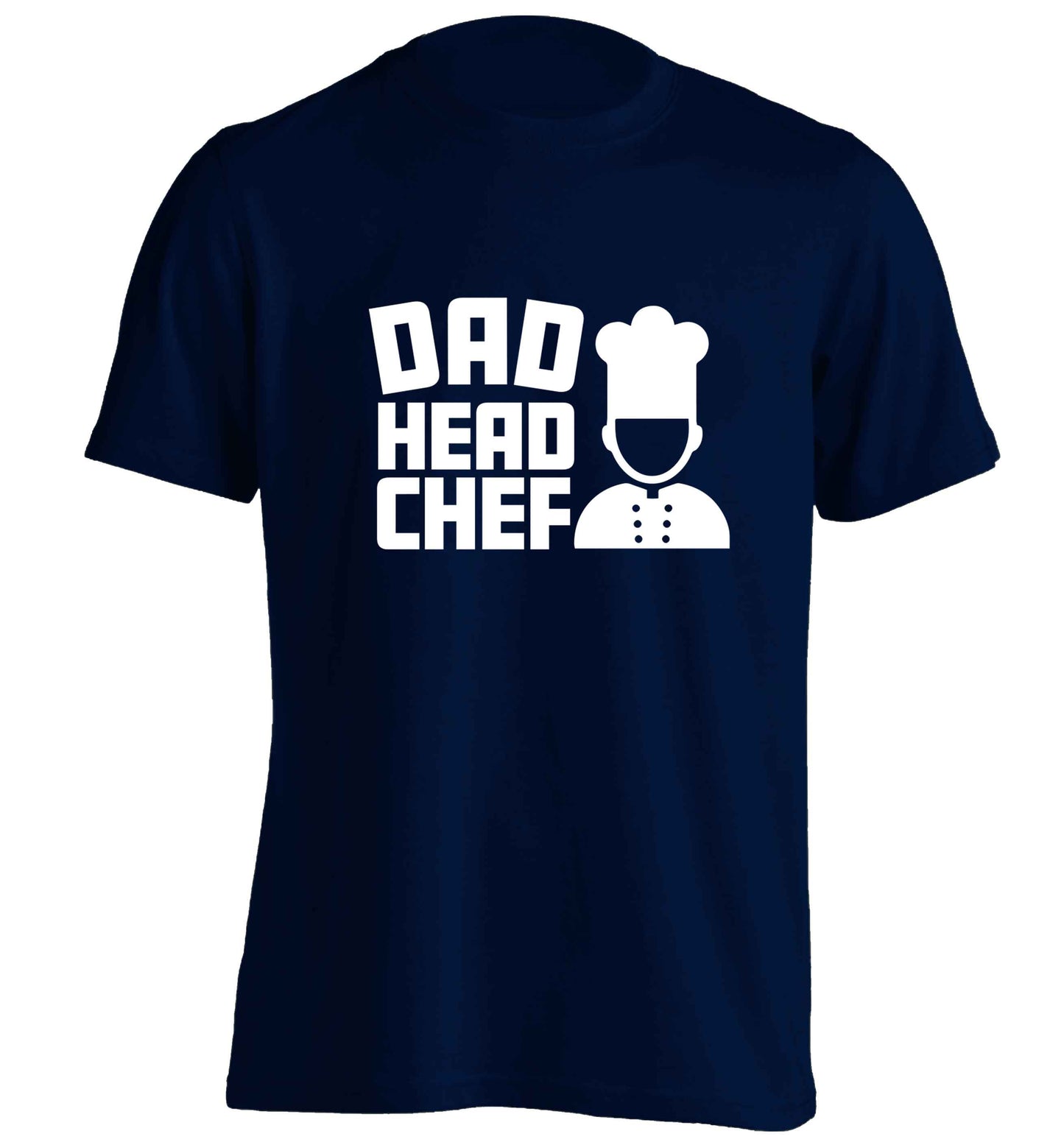 Dad head chef adults unisex navy Tshirt 2XL