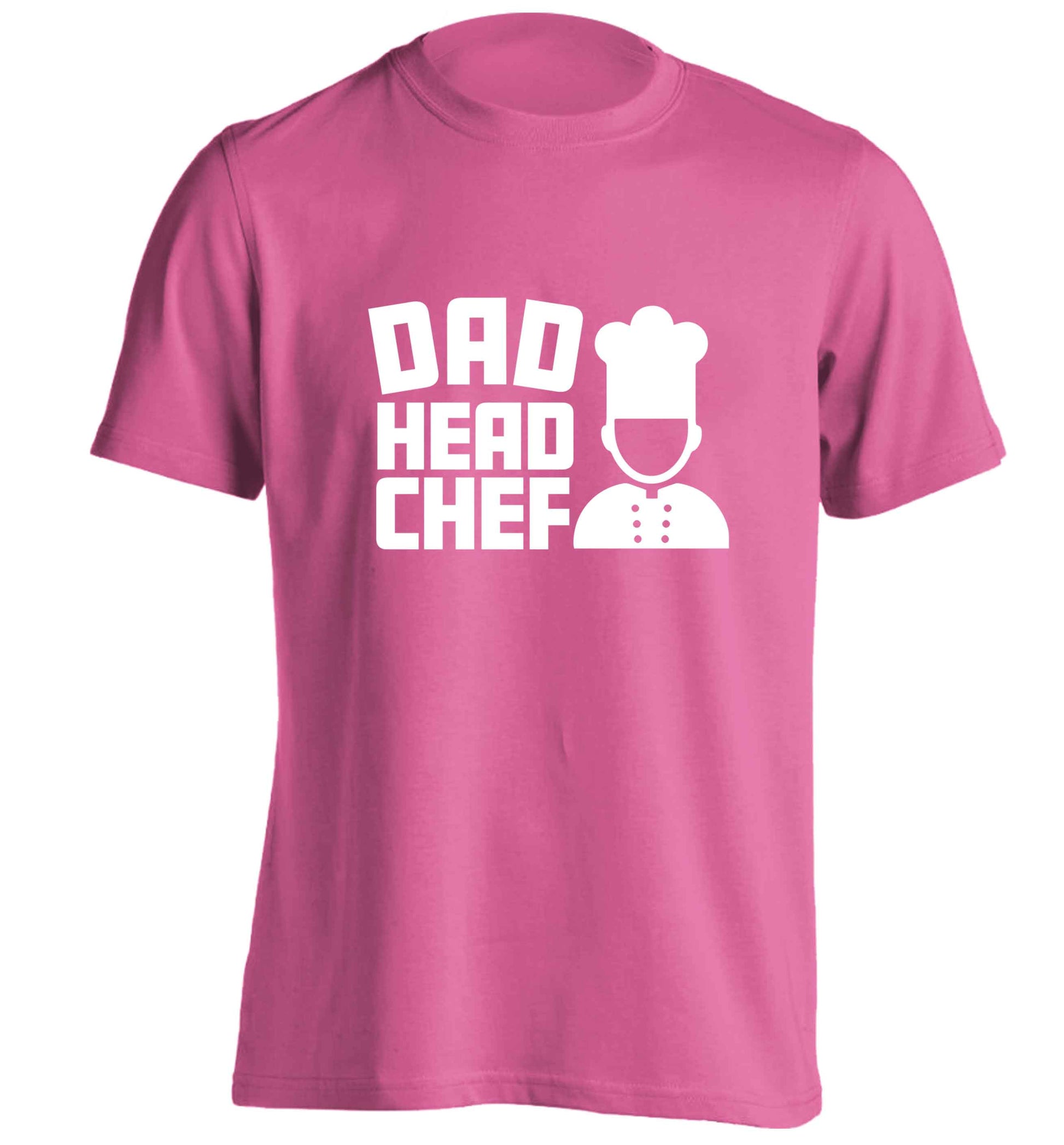 Dad head chef adults unisex pink Tshirt 2XL
