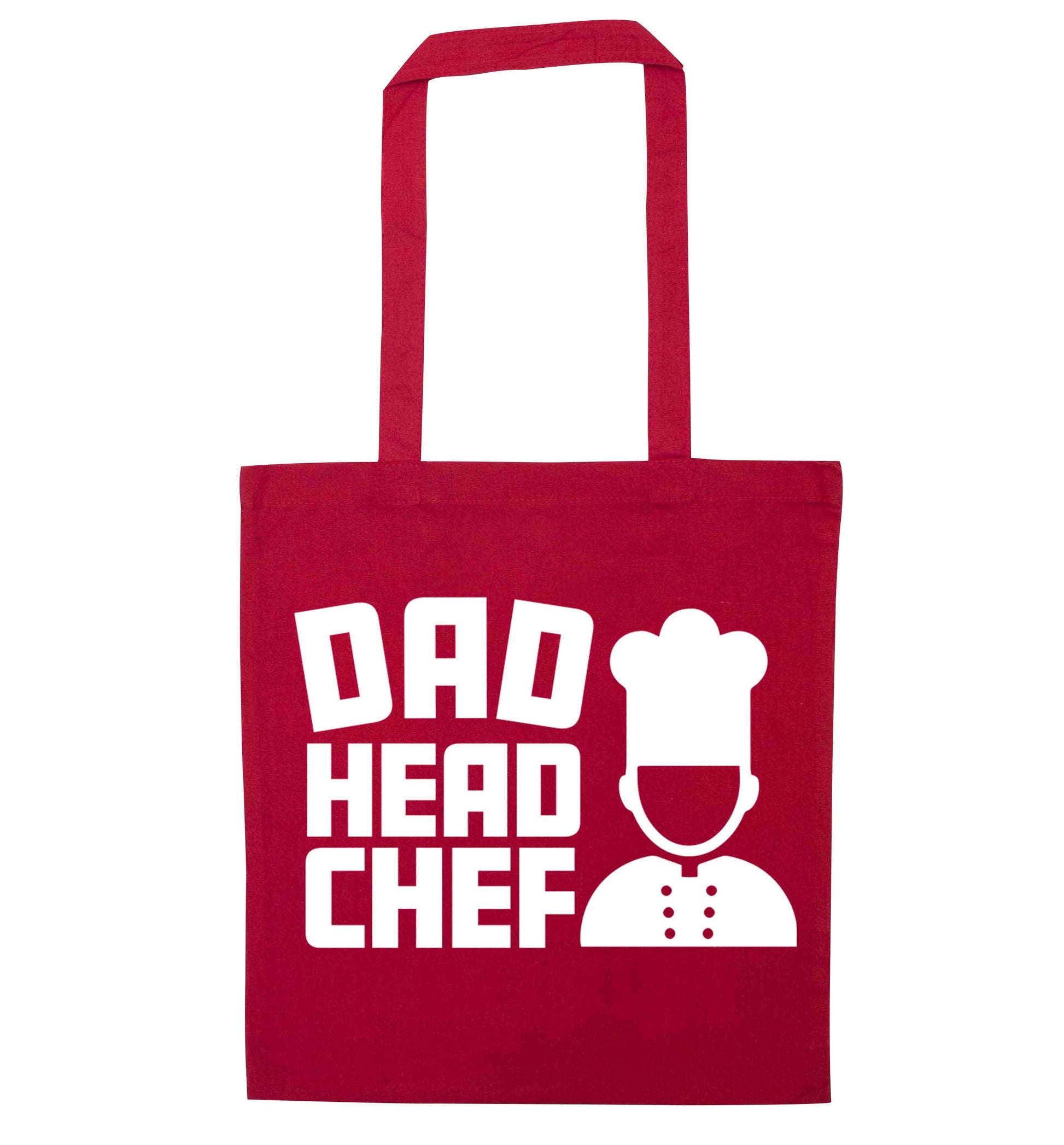 Dad head chef red tote bag
