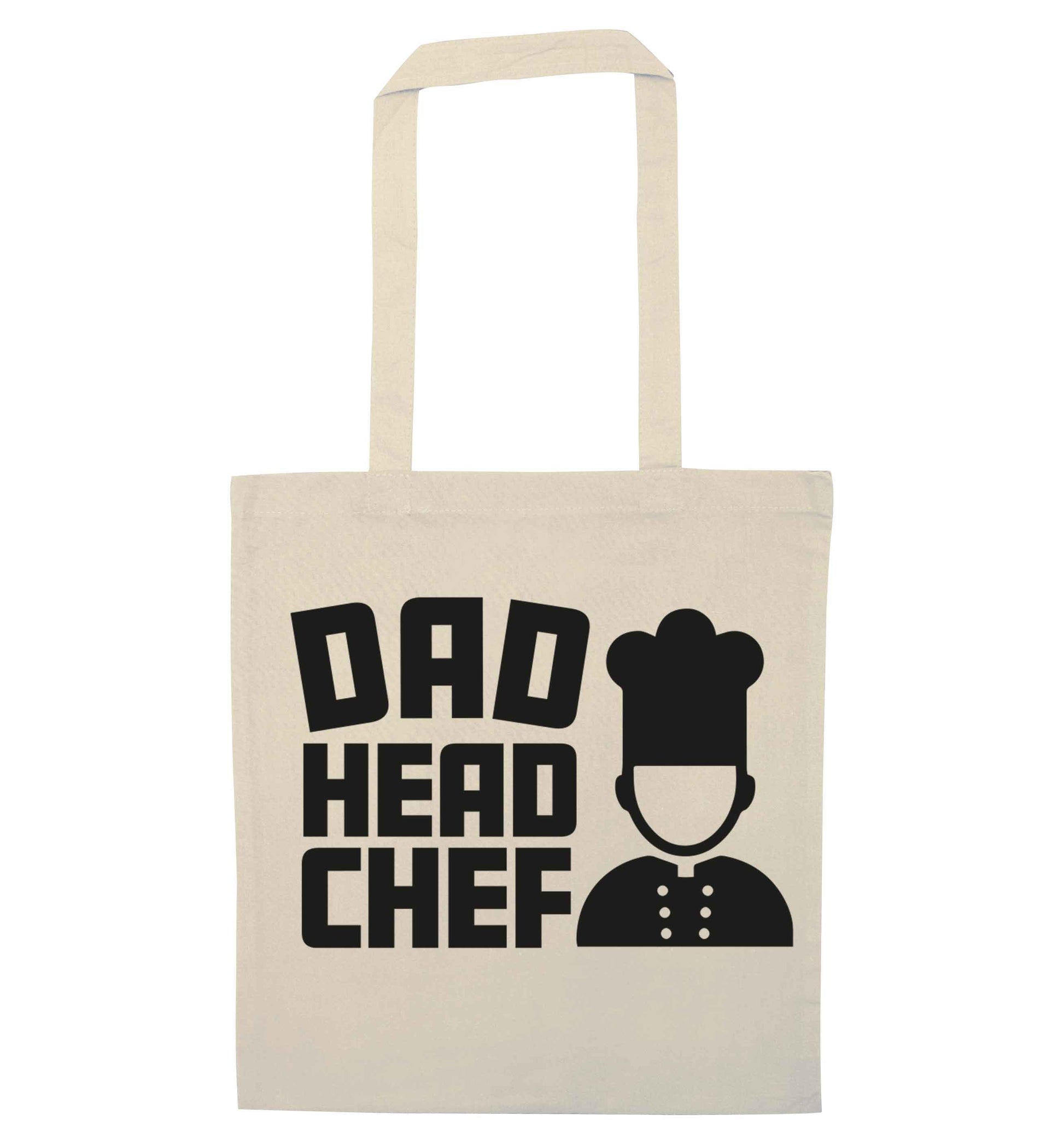 Dad head chef natural tote bag