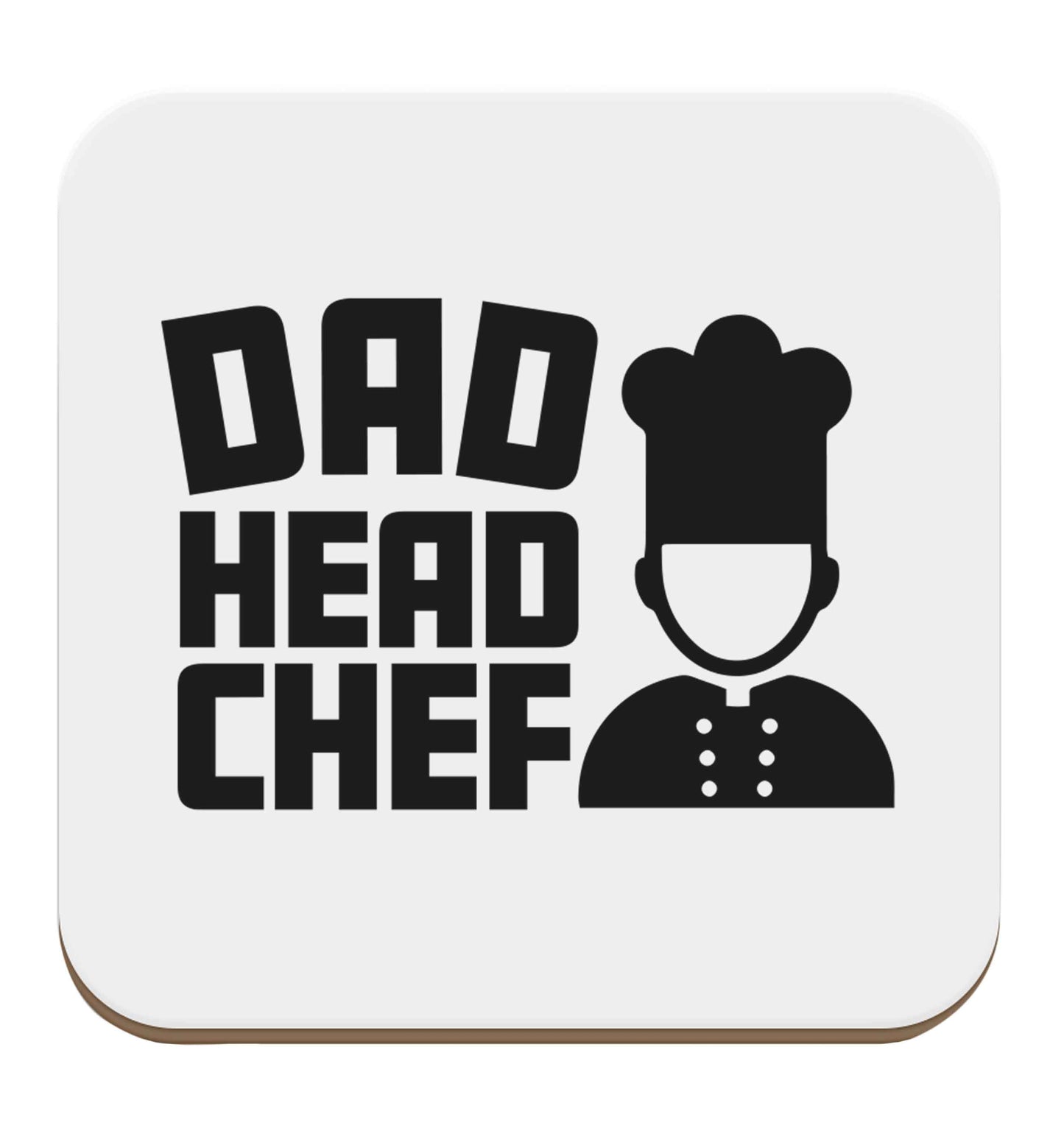 Dad head chef set of four coasters