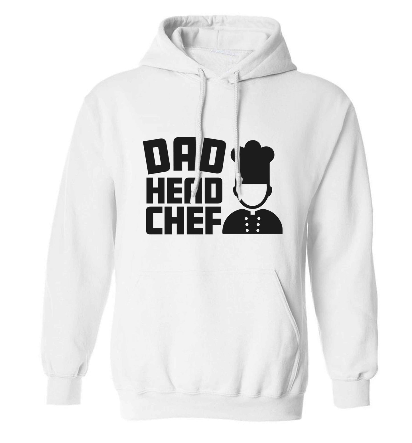 Dad head chef adults unisex white hoodie 2XL