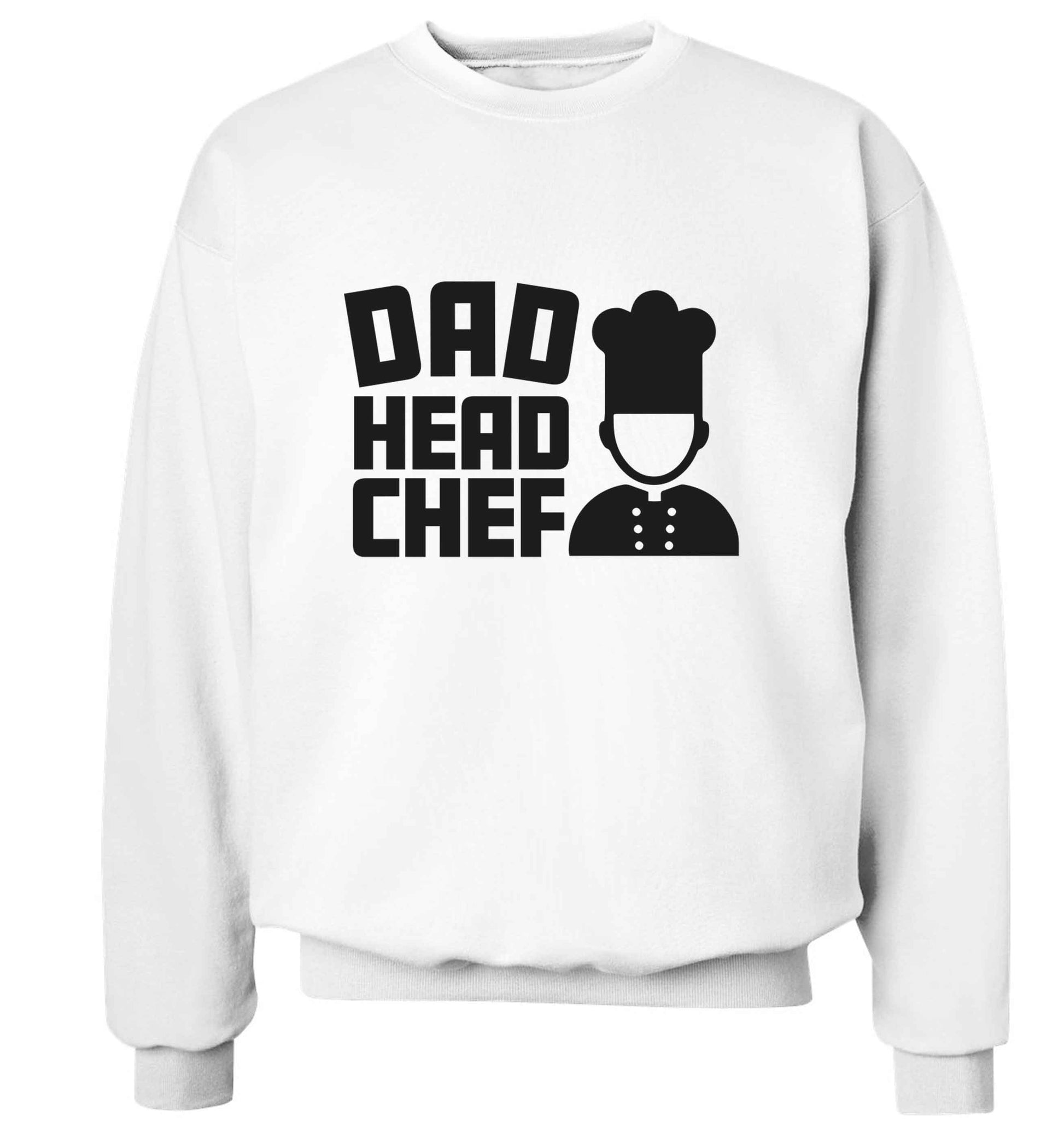 Dad head chef adult's unisex white sweater 2XL