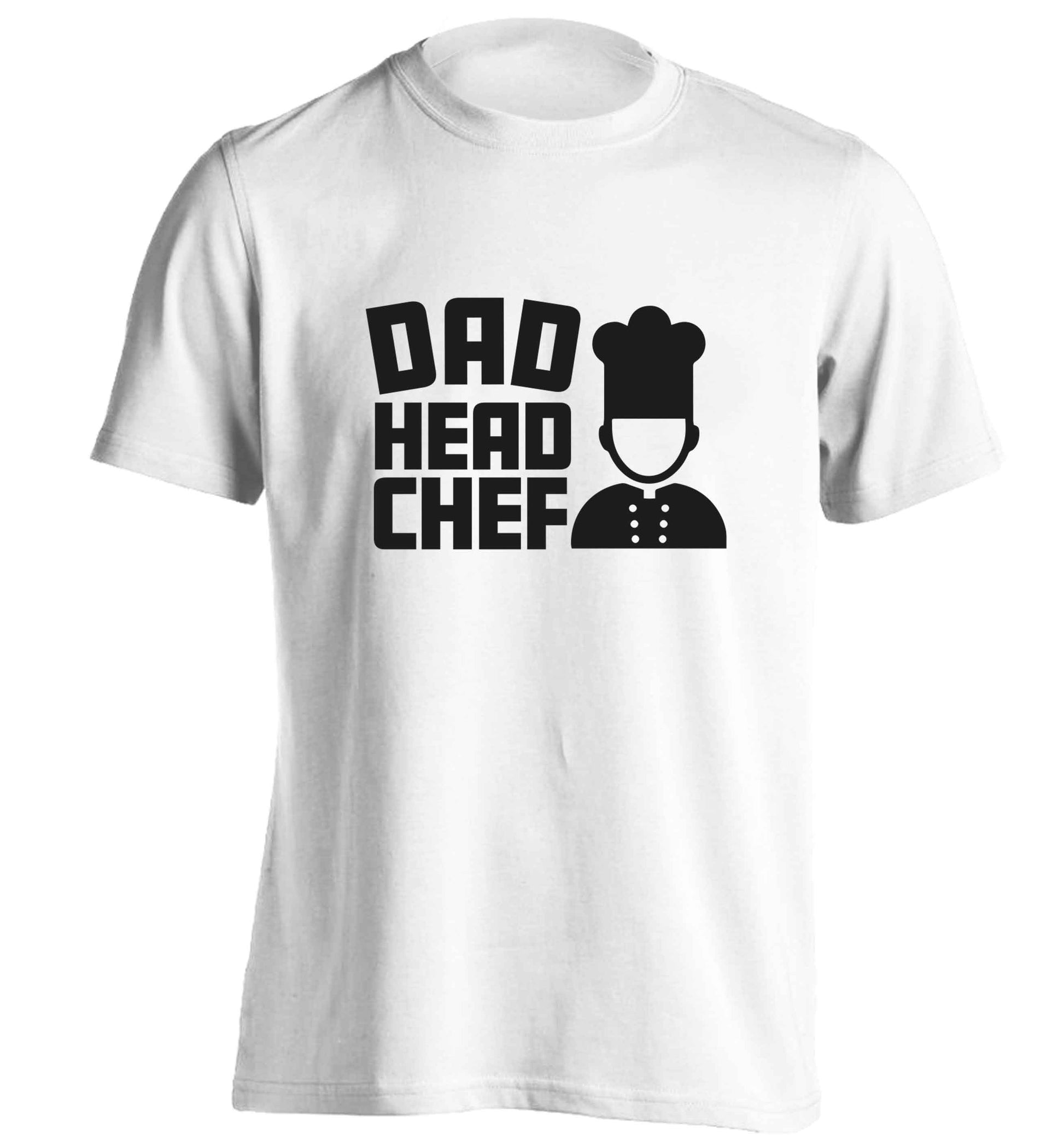 Dad head chef adults unisex white Tshirt 2XL