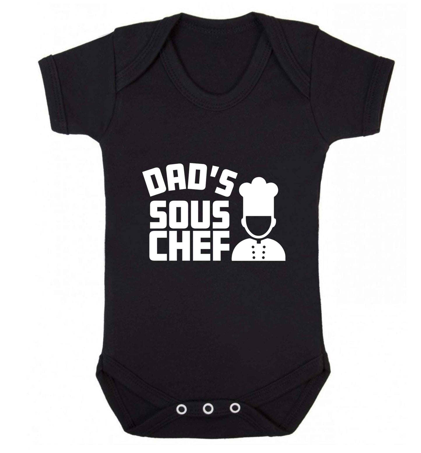 Dad's sous chef baby vest black 18-24 months