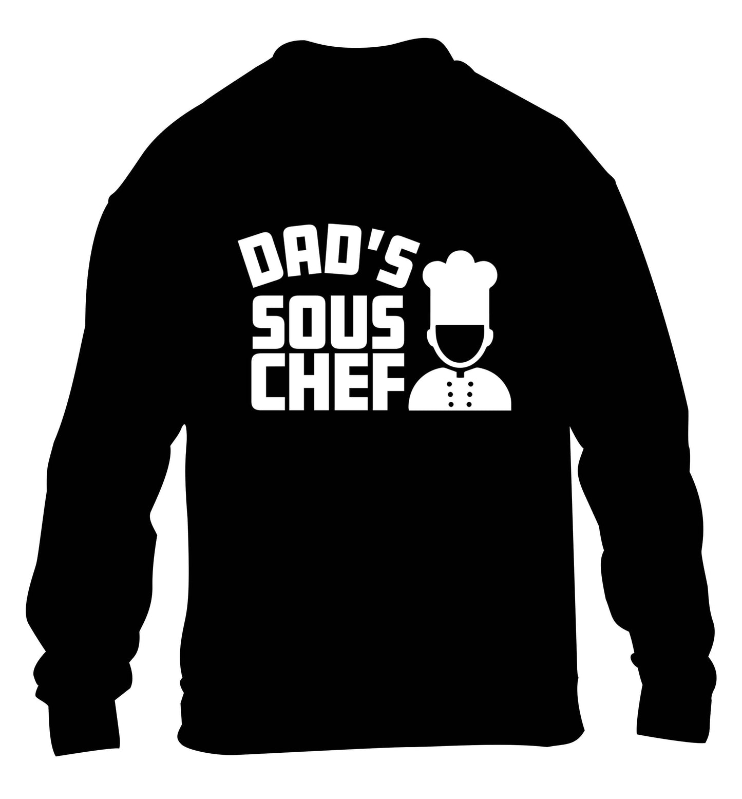 Dad's sous chef children's black sweater 12-13 Years