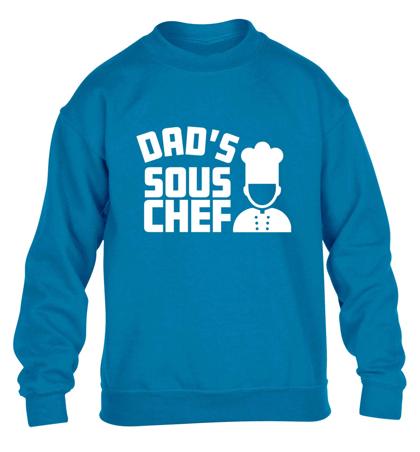 Dad's sous chef children's blue sweater 12-13 Years