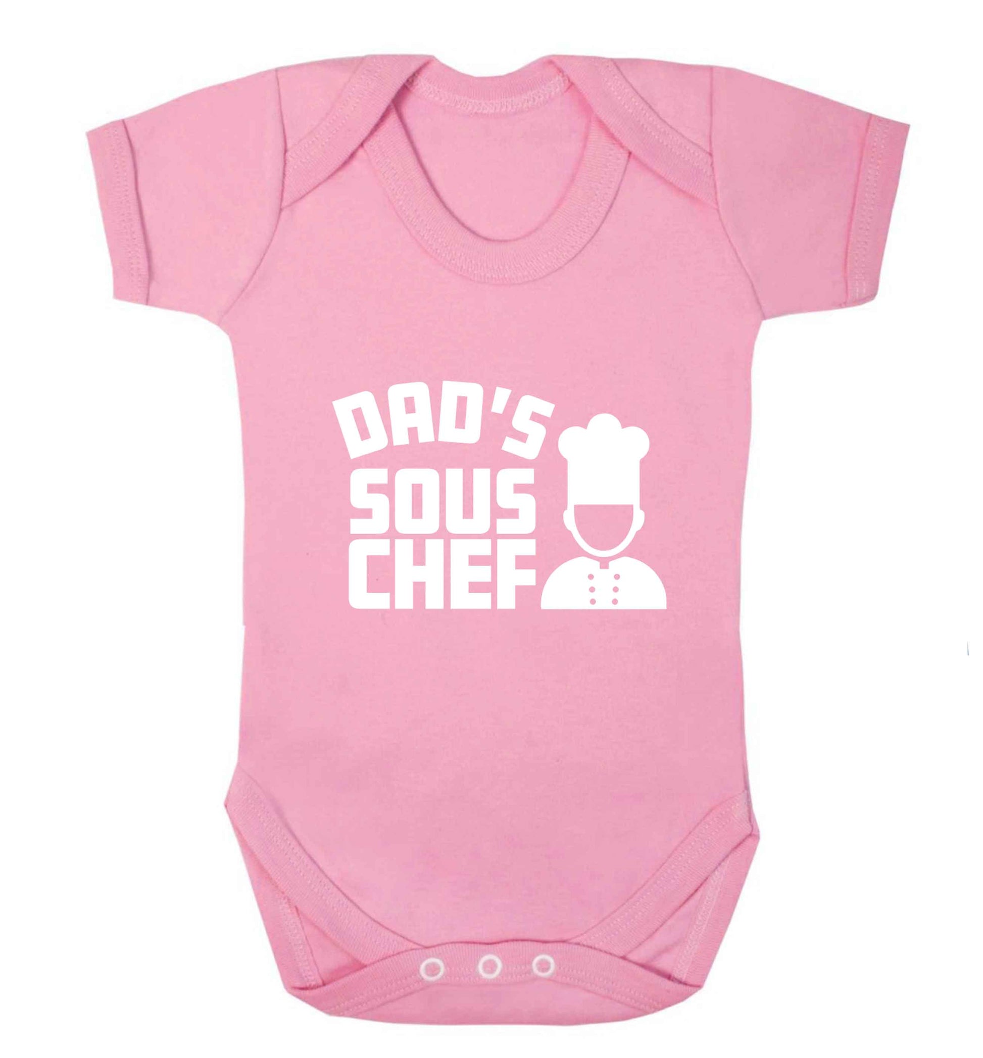 Dad's sous chef baby vest pale pink 18-24 months