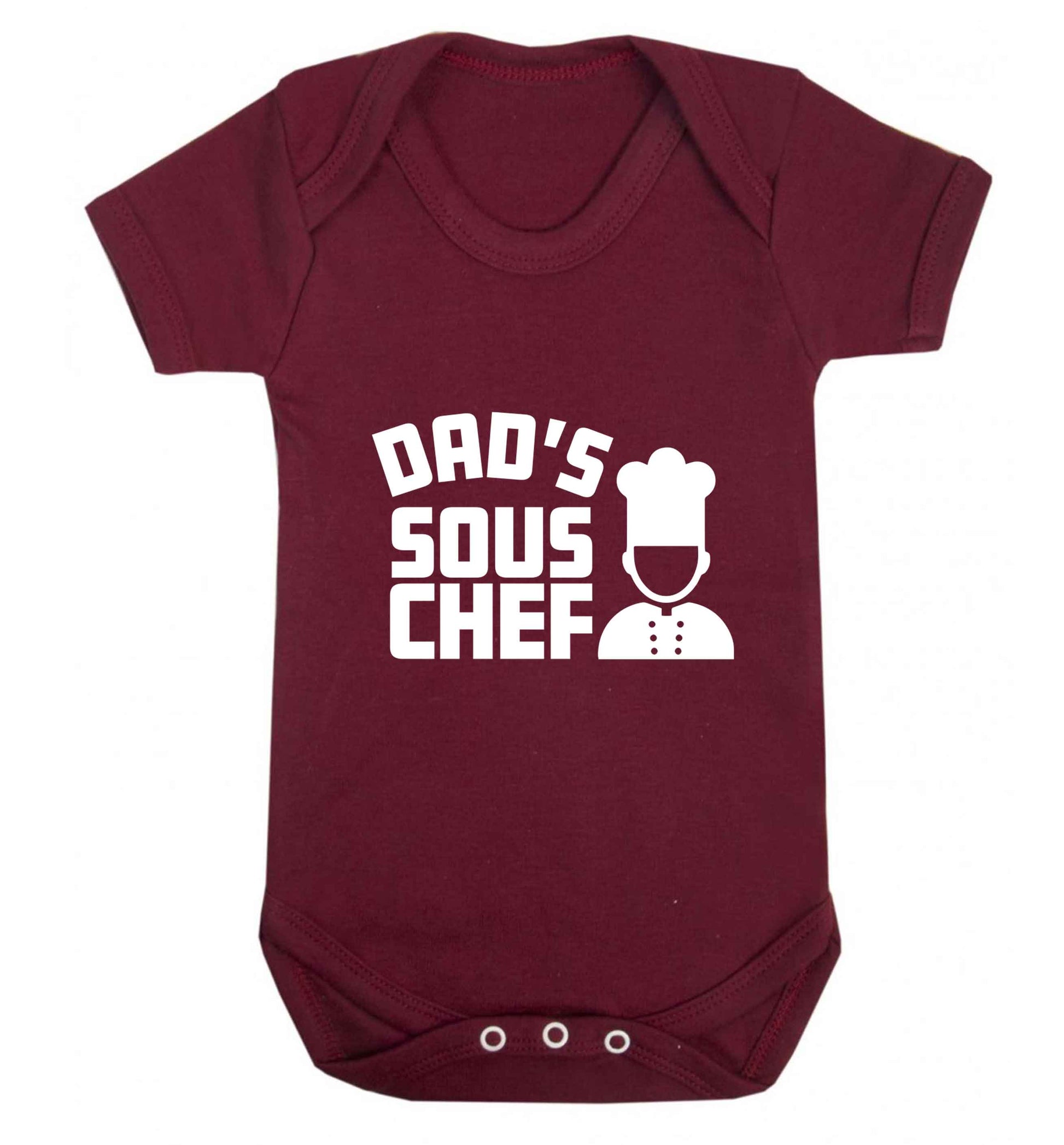 Dad's sous chef baby vest maroon 18-24 months
