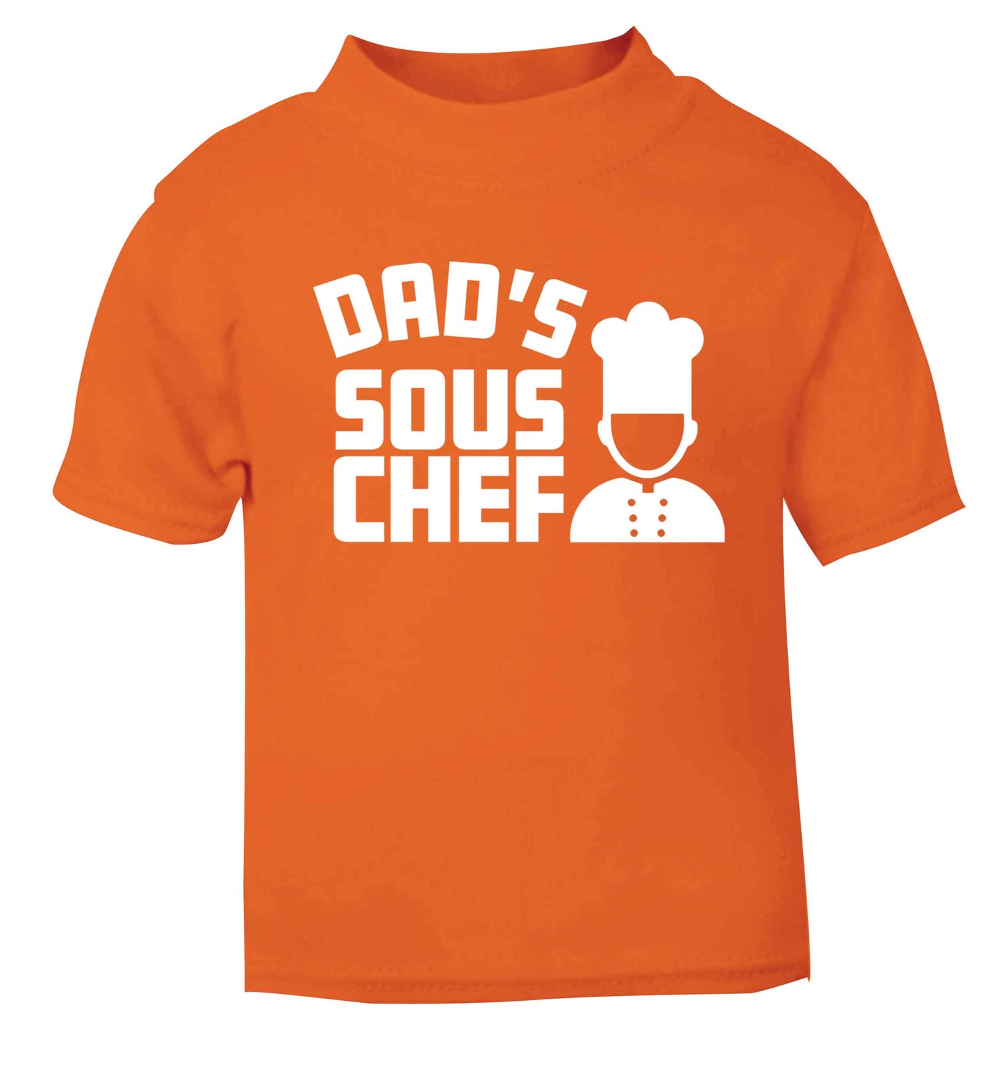 Dad's sous chef orange baby toddler Tshirt 2 Years