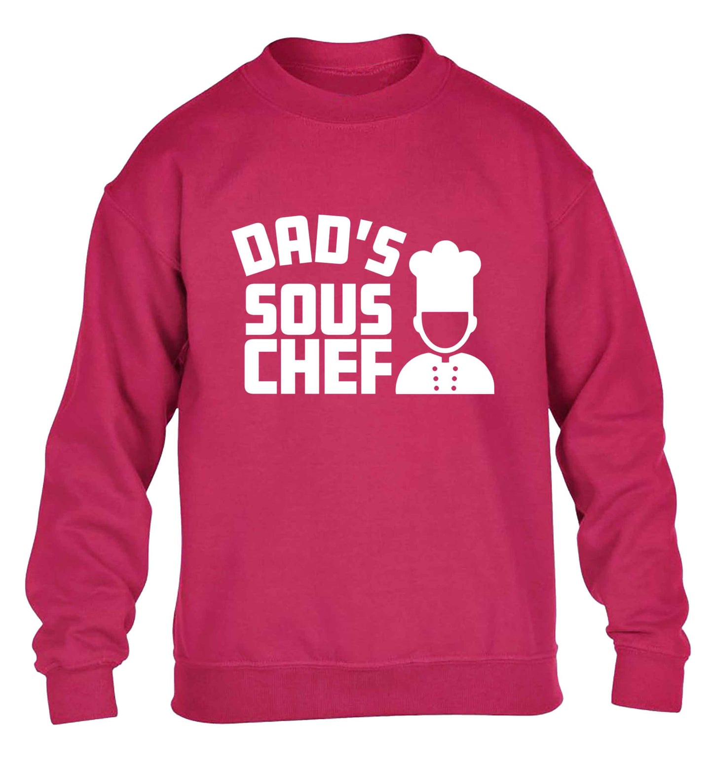 Dad's sous chef children's pink sweater 12-13 Years