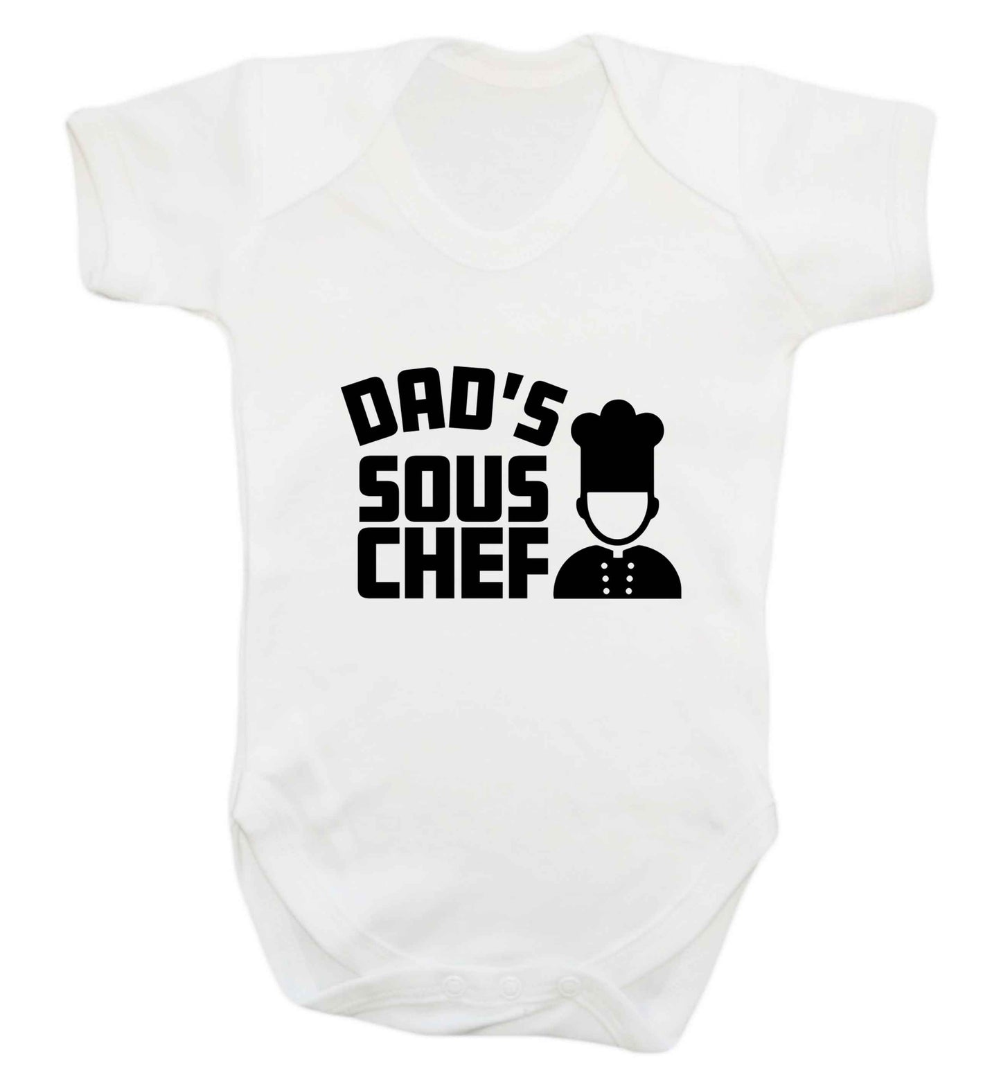 Dad's sous chef baby vest white 18-24 months
