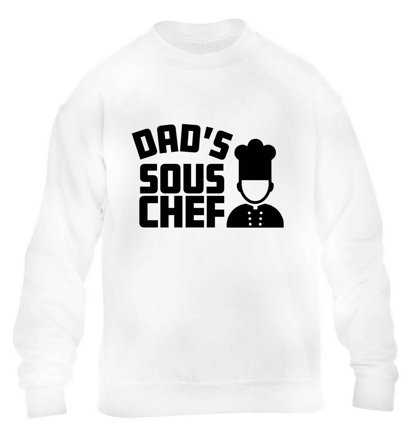 Dad's sous chef children's white sweater 12-13 Years