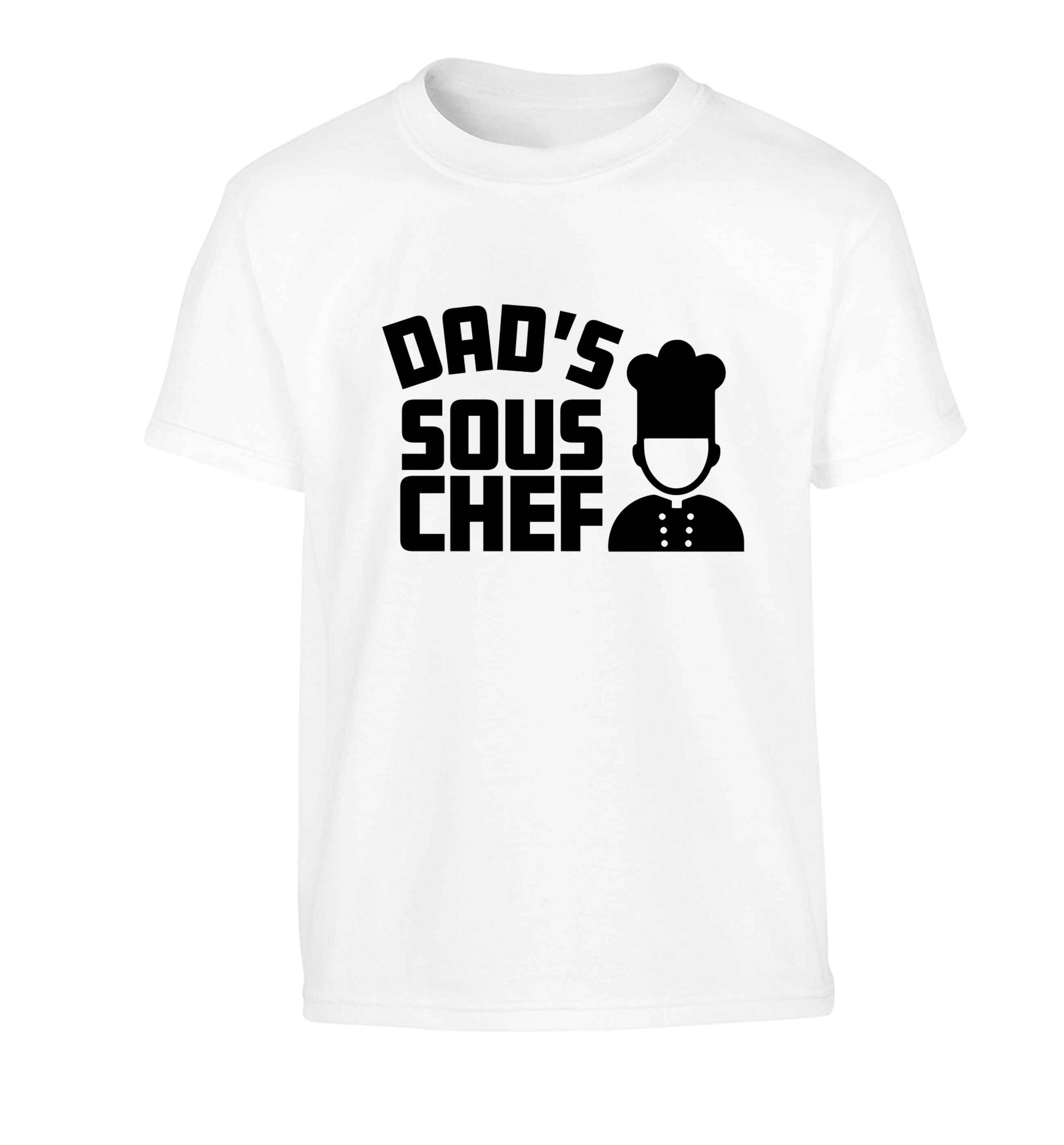 Dad's sous chef Children's white Tshirt 12-13 Years