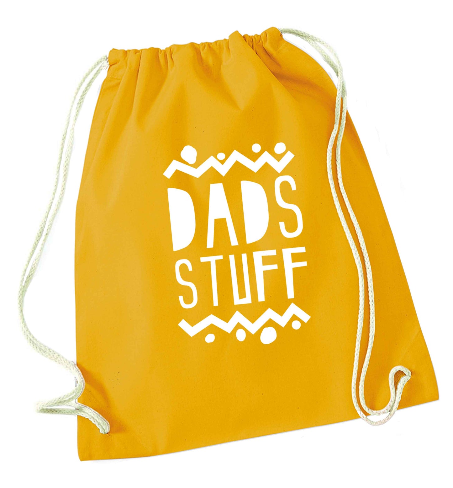 Dads stuff mustard drawstring bag