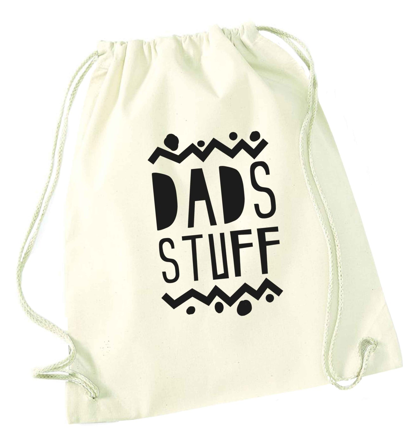 Dads stuff natural drawstring bag