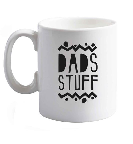 10 oz Dads stuff ceramic mug right handed