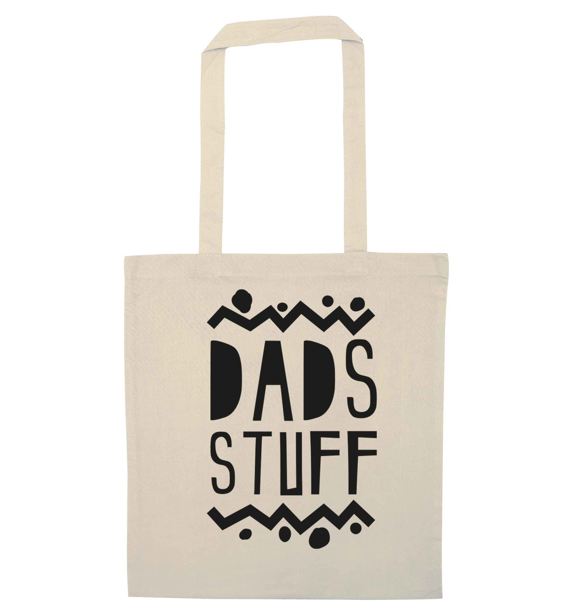 Dads stuff natural tote bag