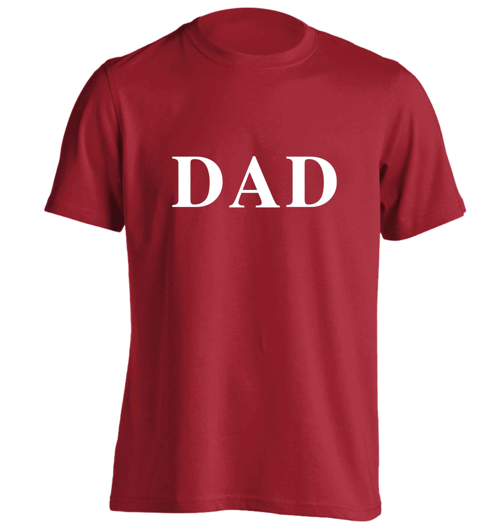 Dad adults unisex red Tshirt 2XL
