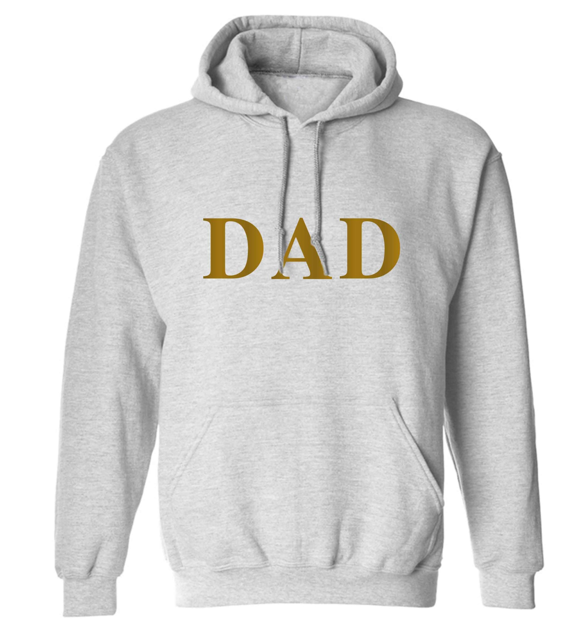 Dad adults unisex grey hoodie 2XL
