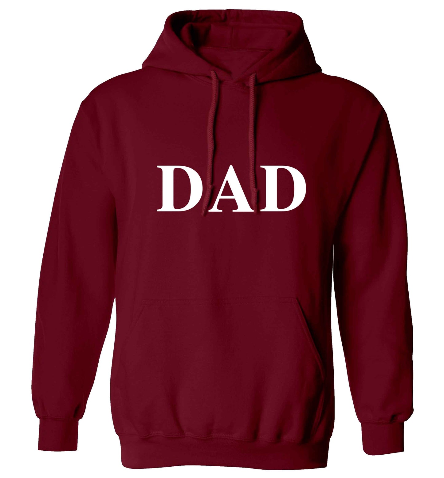Dad adults unisex maroon hoodie 2XL