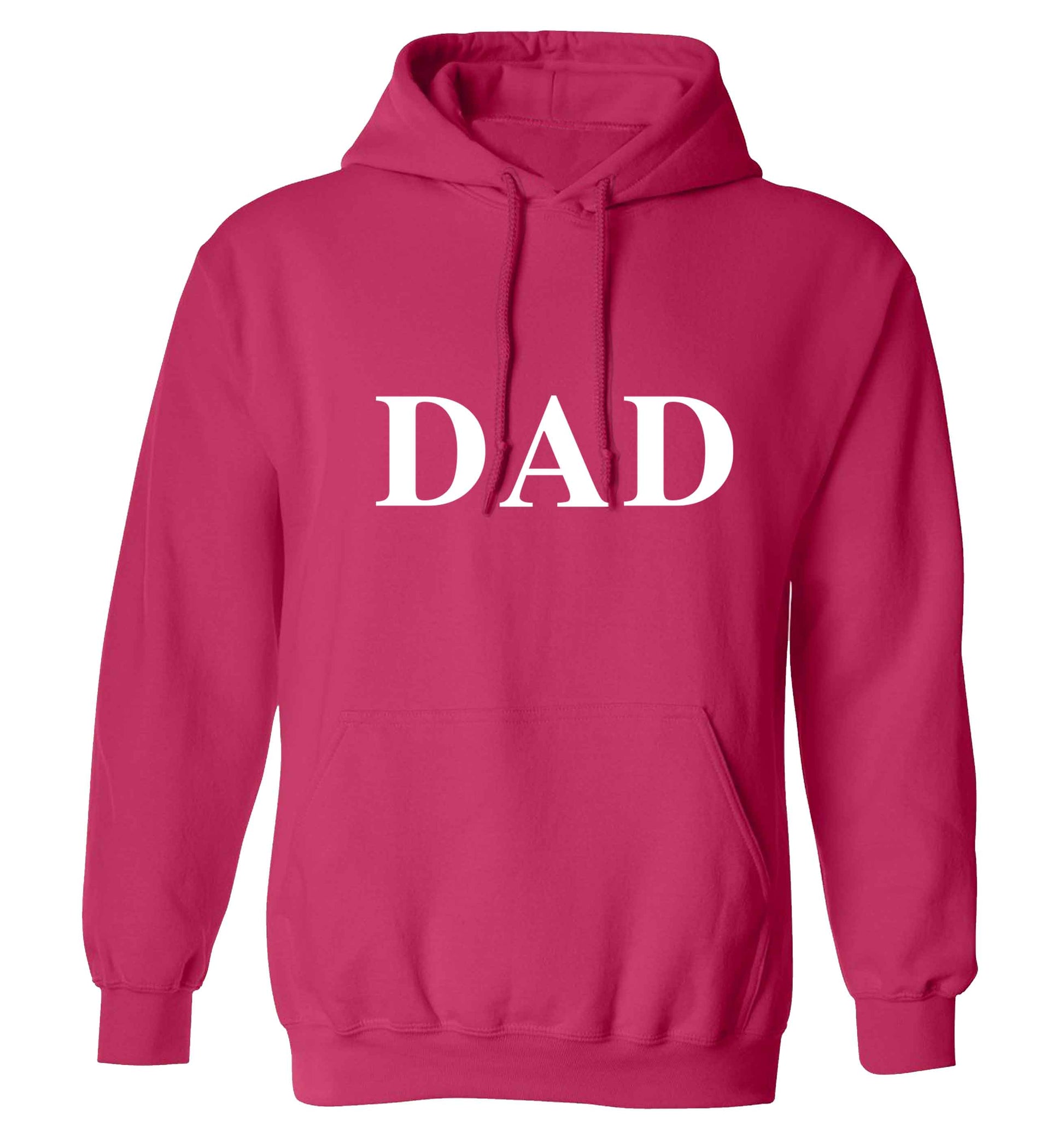 Dad adults unisex pink hoodie 2XL