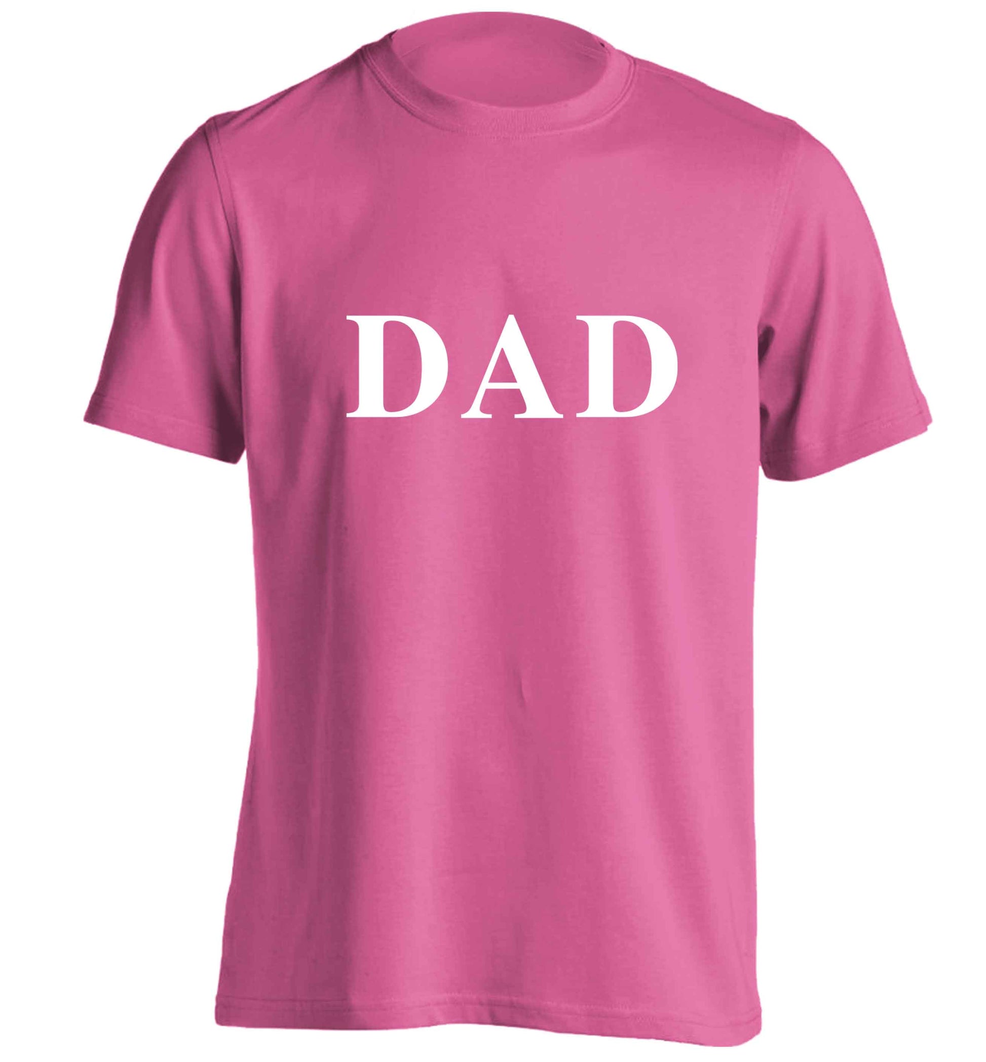 Dad adults unisex pink Tshirt 2XL