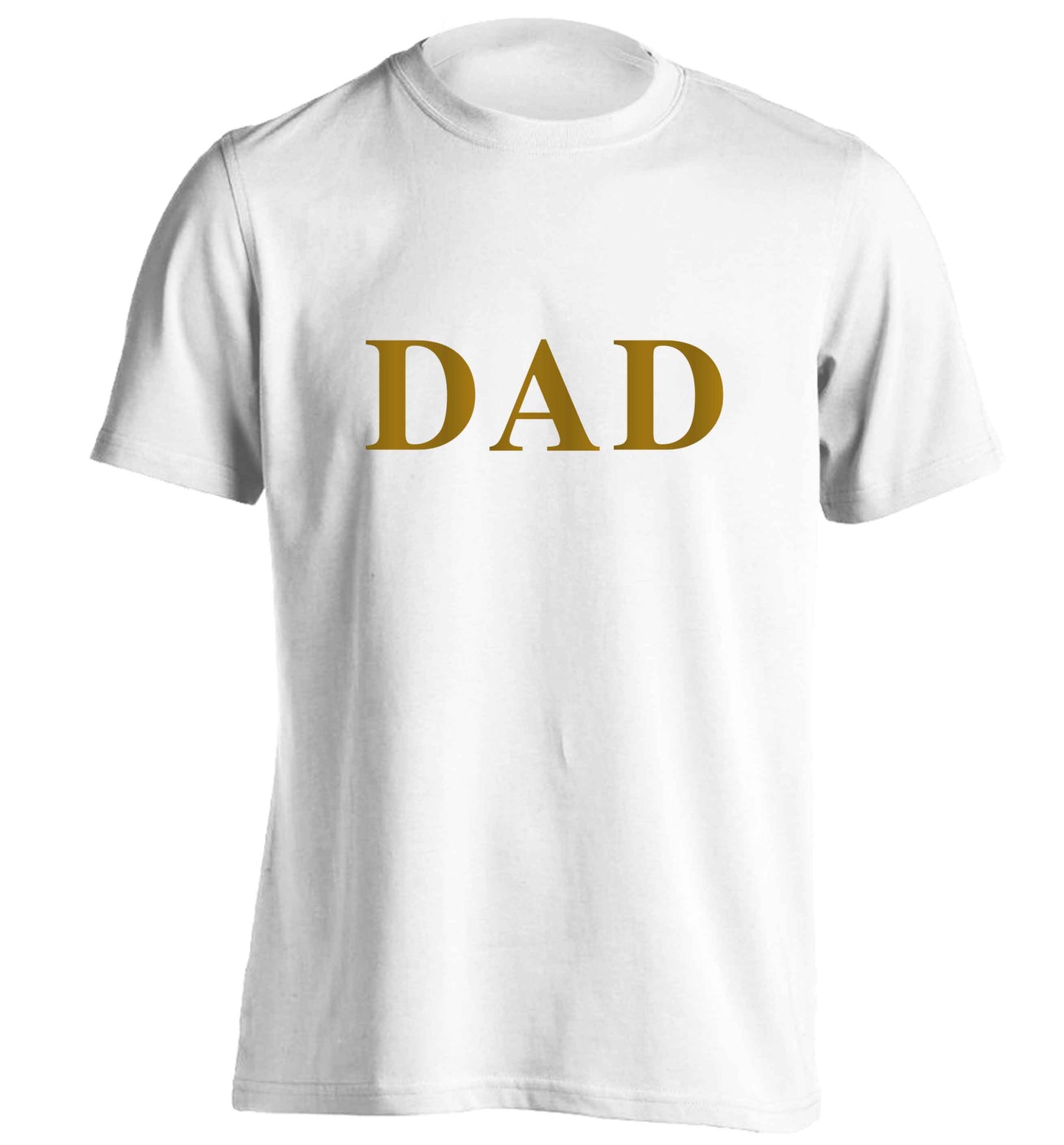 Dad adults unisex white Tshirt 2XL