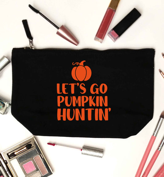 Let's go Pumpkin Huntin'black makeup bag
