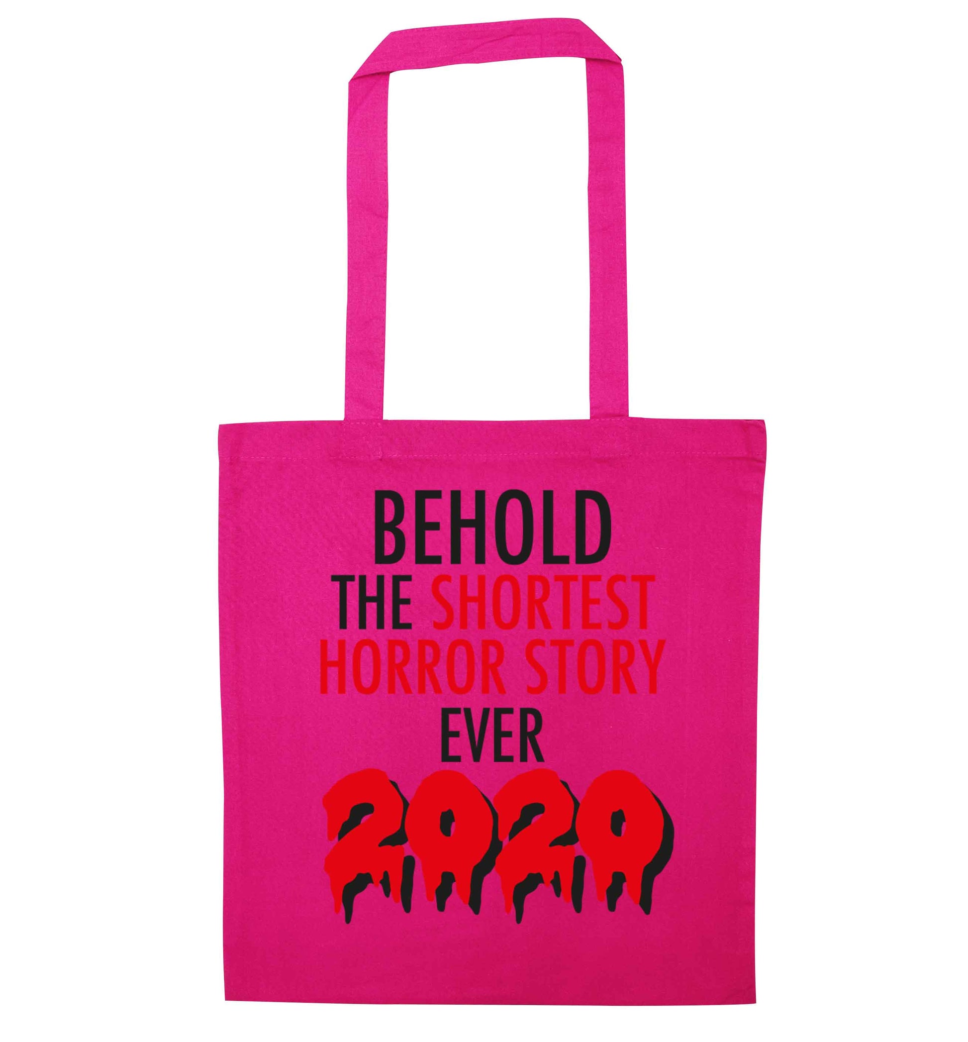 Shortest horror story ever 2020 pink tote bag