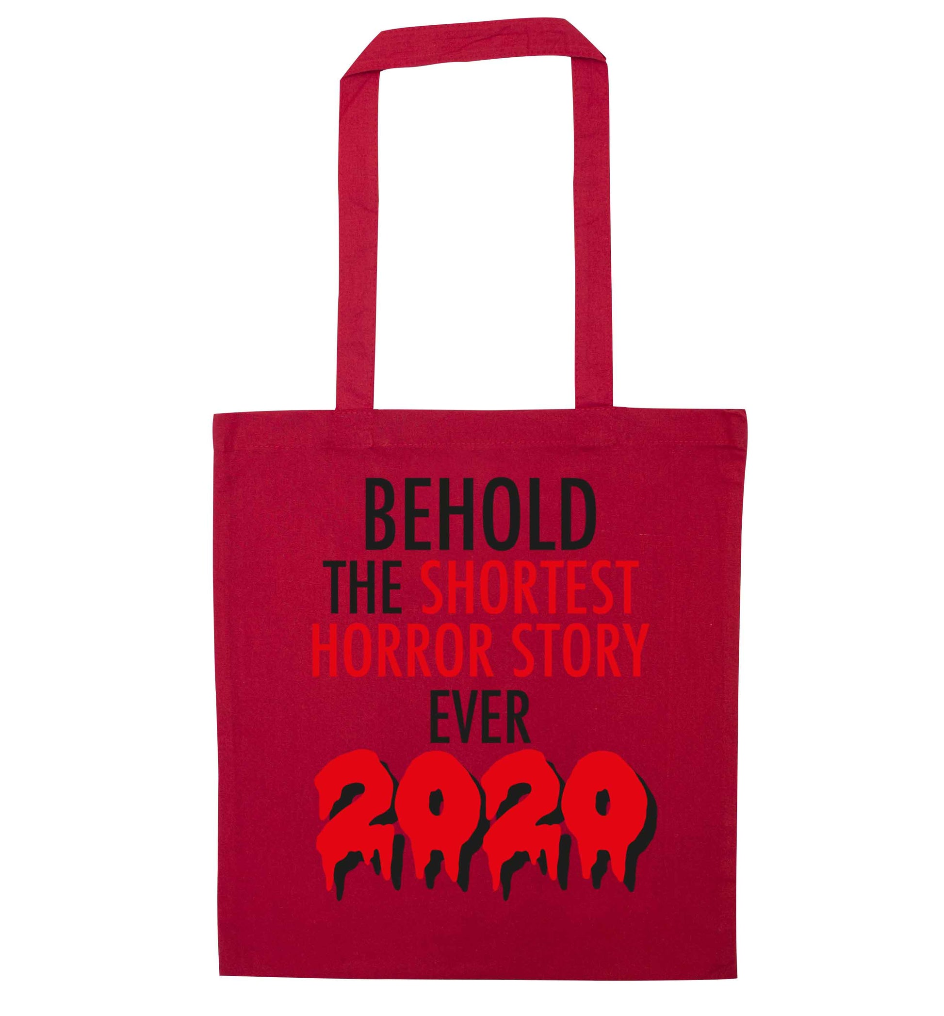 Shortest horror story ever 2020 red tote bag